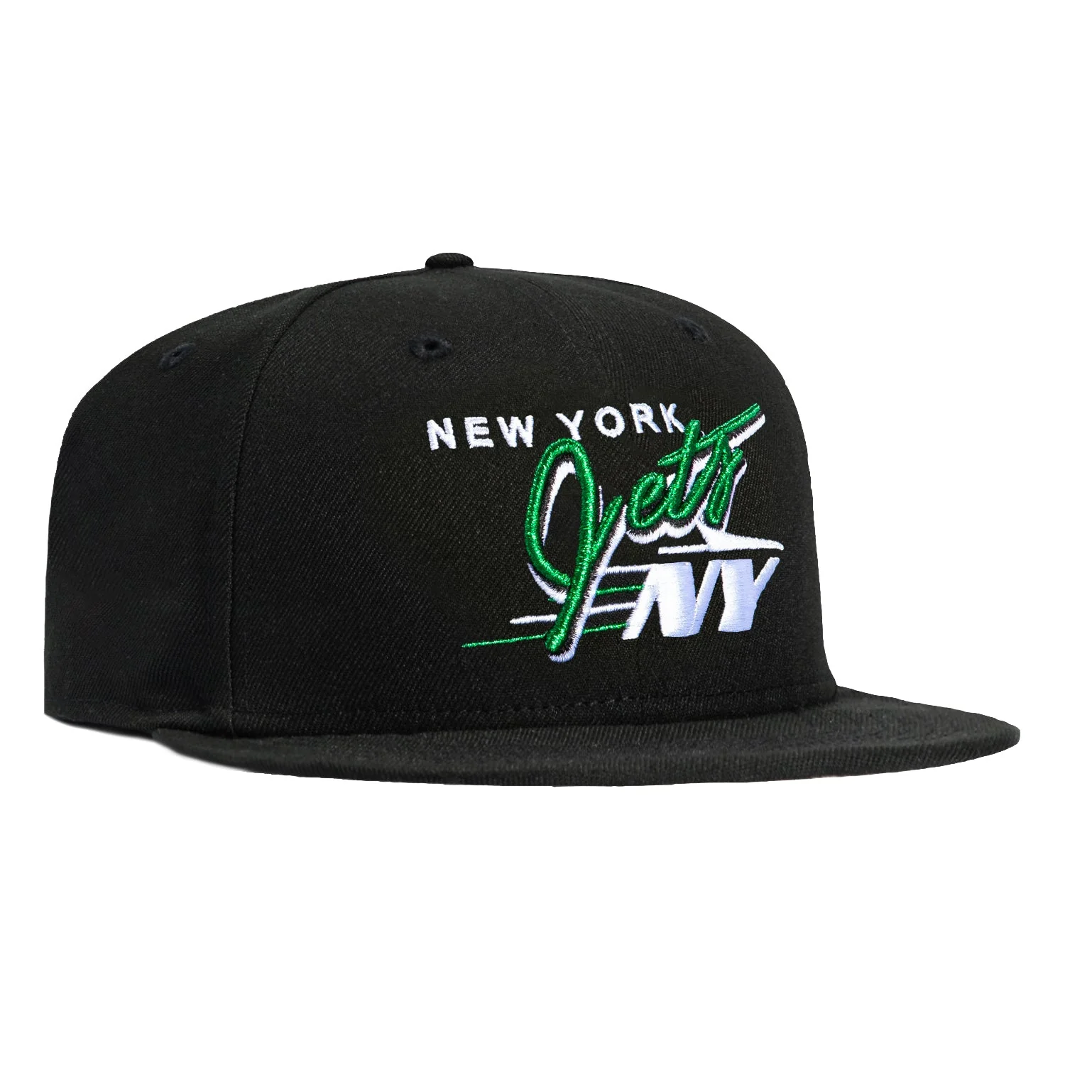New Era 59Fifty New York Jets Vintage Logo Hat - Black