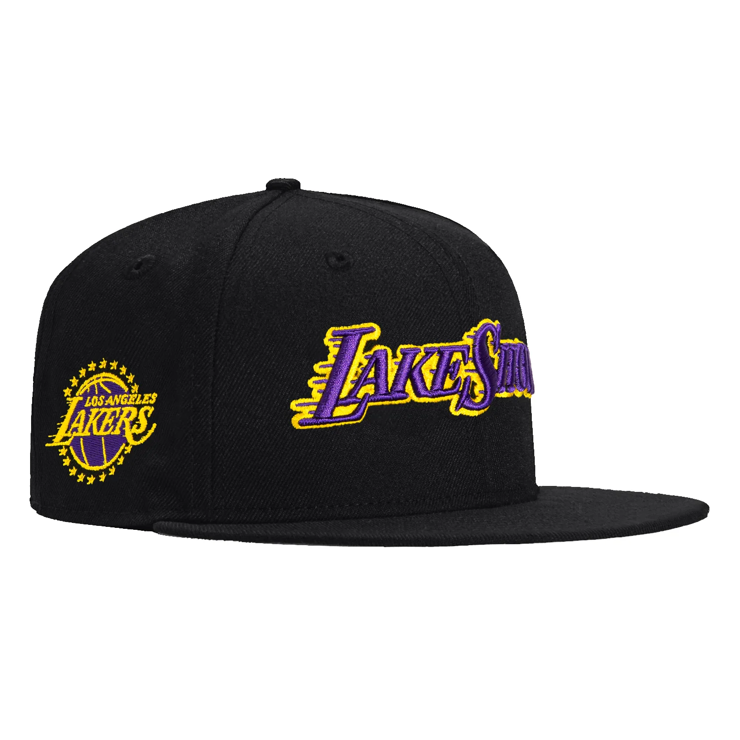 New Era 59Fifty Los Angeles Lakers Logo Patch Lake Show Hat - Black