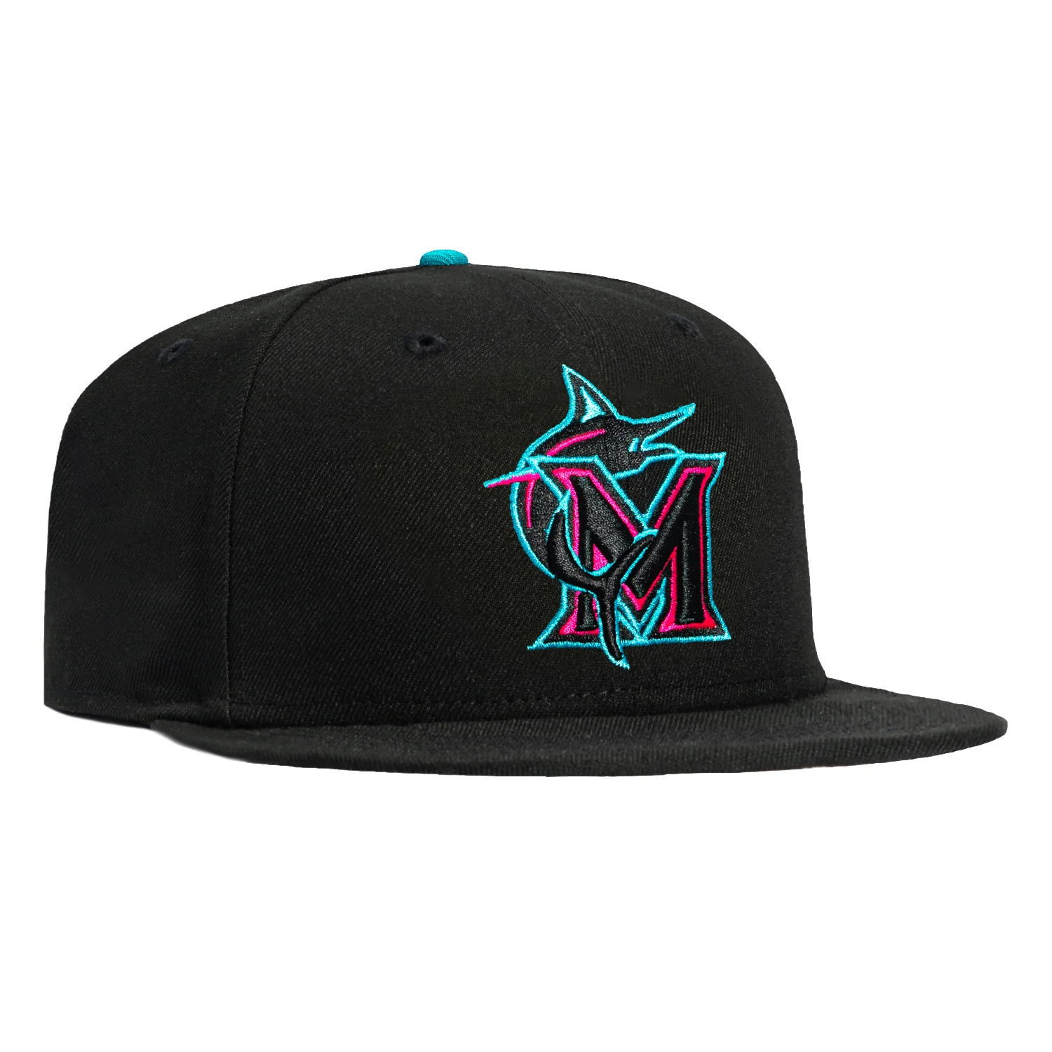 New Era 59Fifty Miami Marlins 2025 City Connect Hat - Black, Teal, Magenta