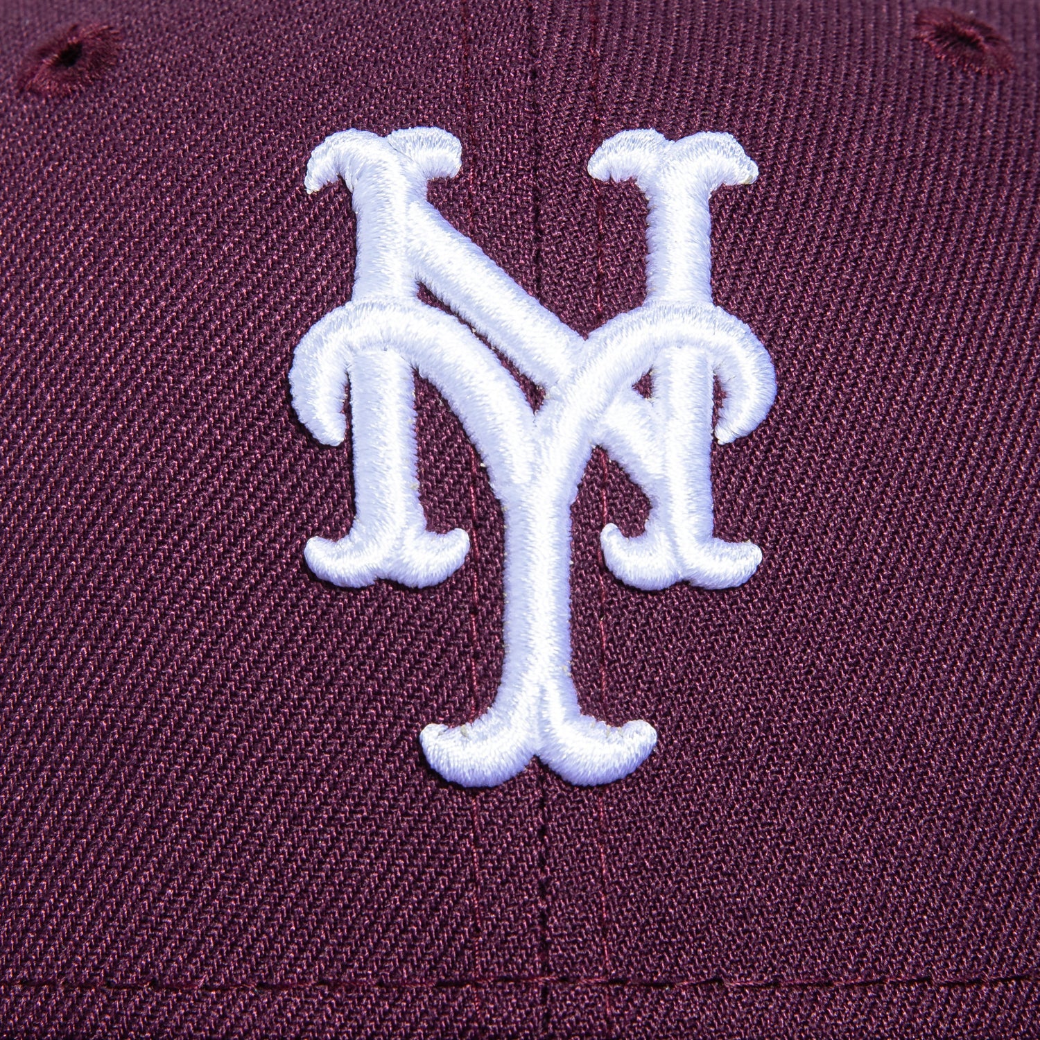 New Era 59Fifty New York Mets Hat - Plum, White - Image 4