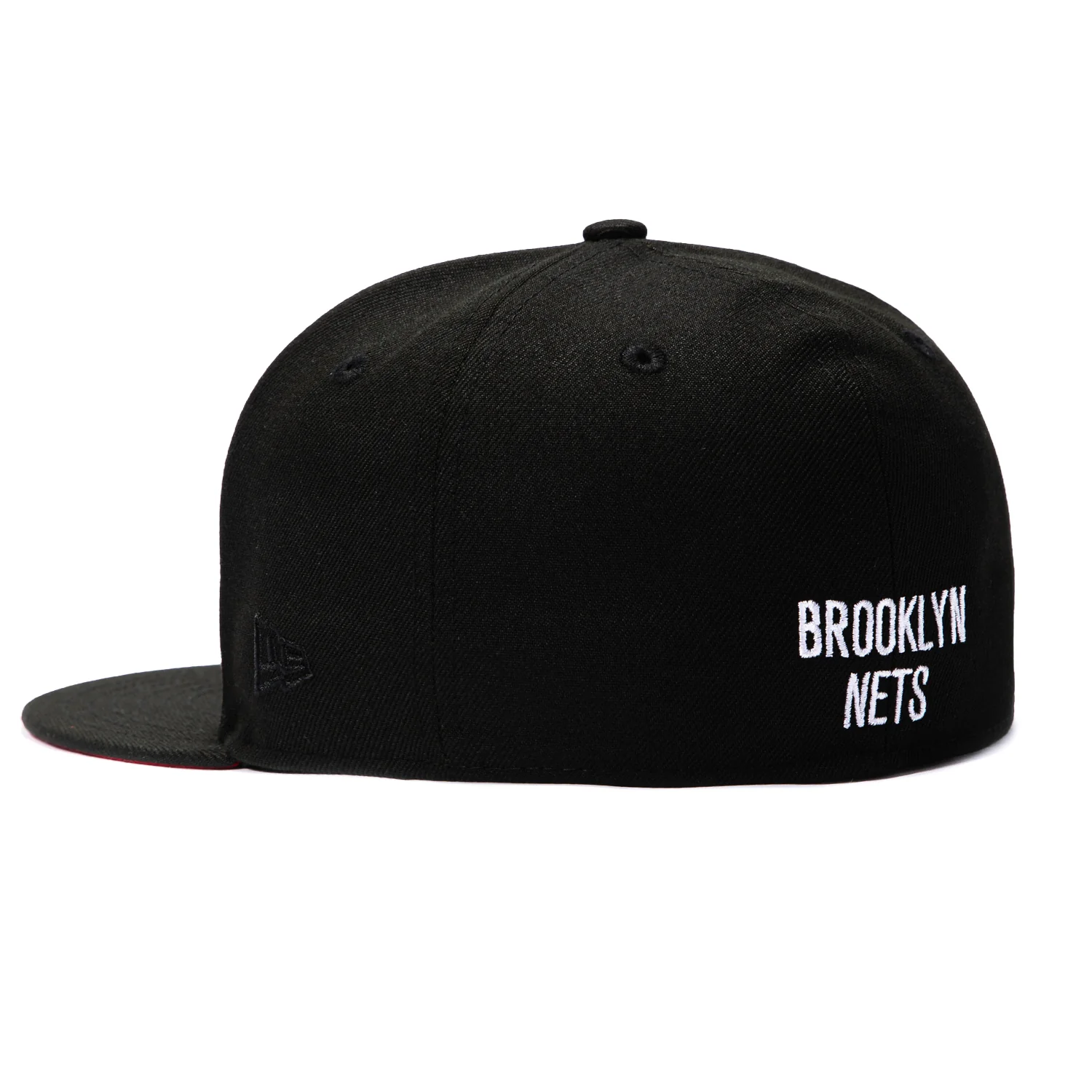New Era 59Fifty Brooklyn Nets New York Nets City Patch Arch Red UV Hat - Black - Image 3