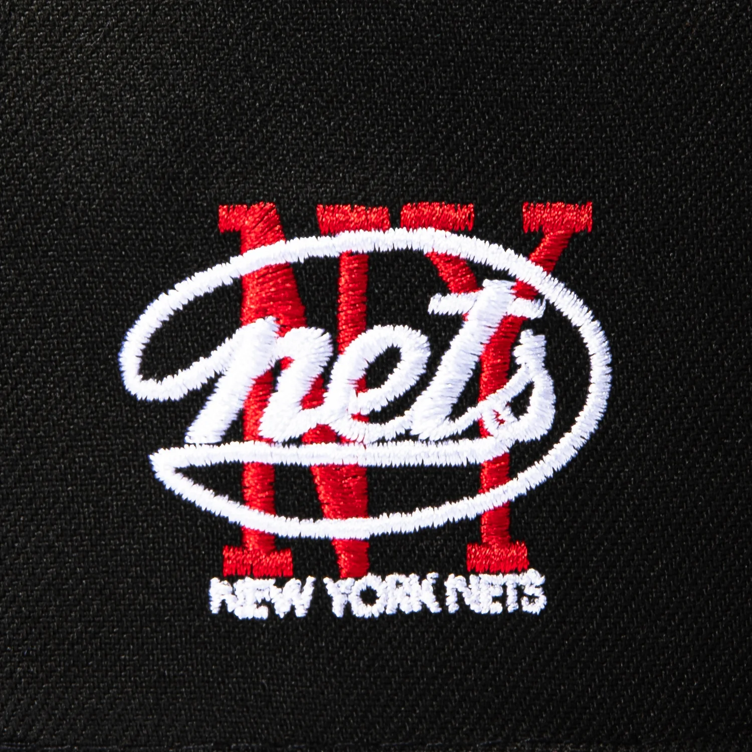 New Era 59Fifty Brooklyn Nets New York Nets City Patch Arch Red UV Hat - Black - Image 5