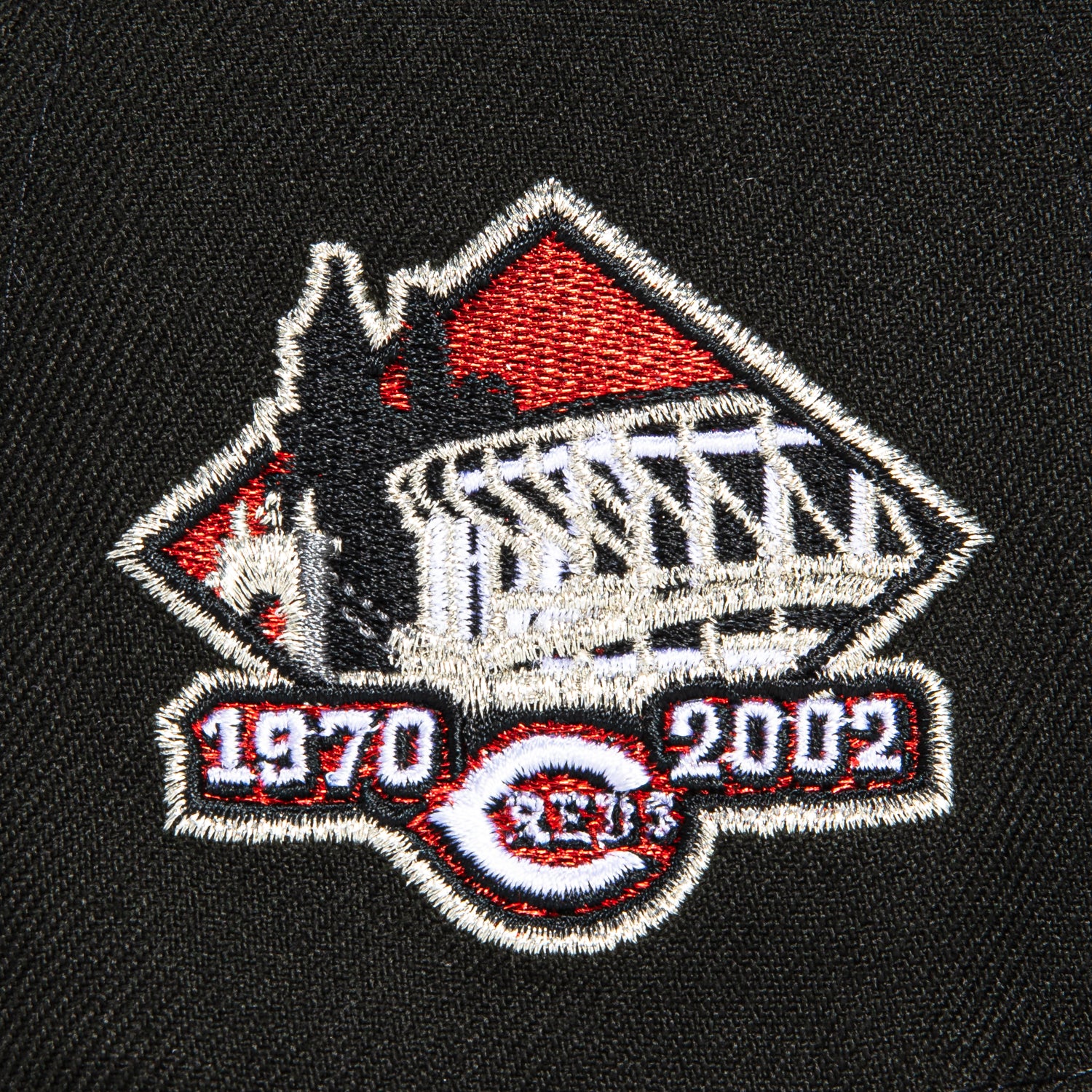 New Era 59Fifty Cincinnati Reds Inaugural Patch Hat - Black, White - Image 5