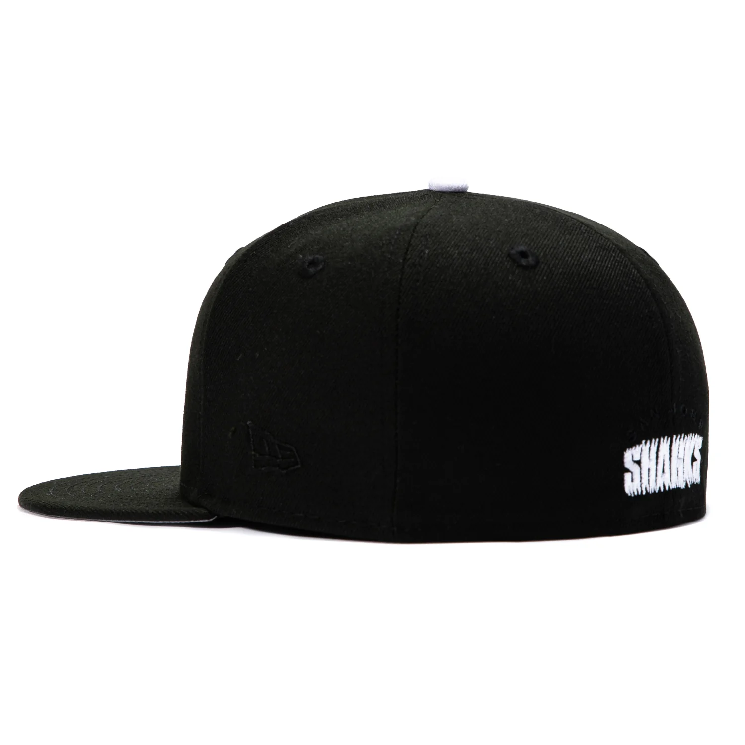 New Era 59Fifty San Jose Sharks 20th Anniversary Patch Alternate Hat - Black, White - Image 3