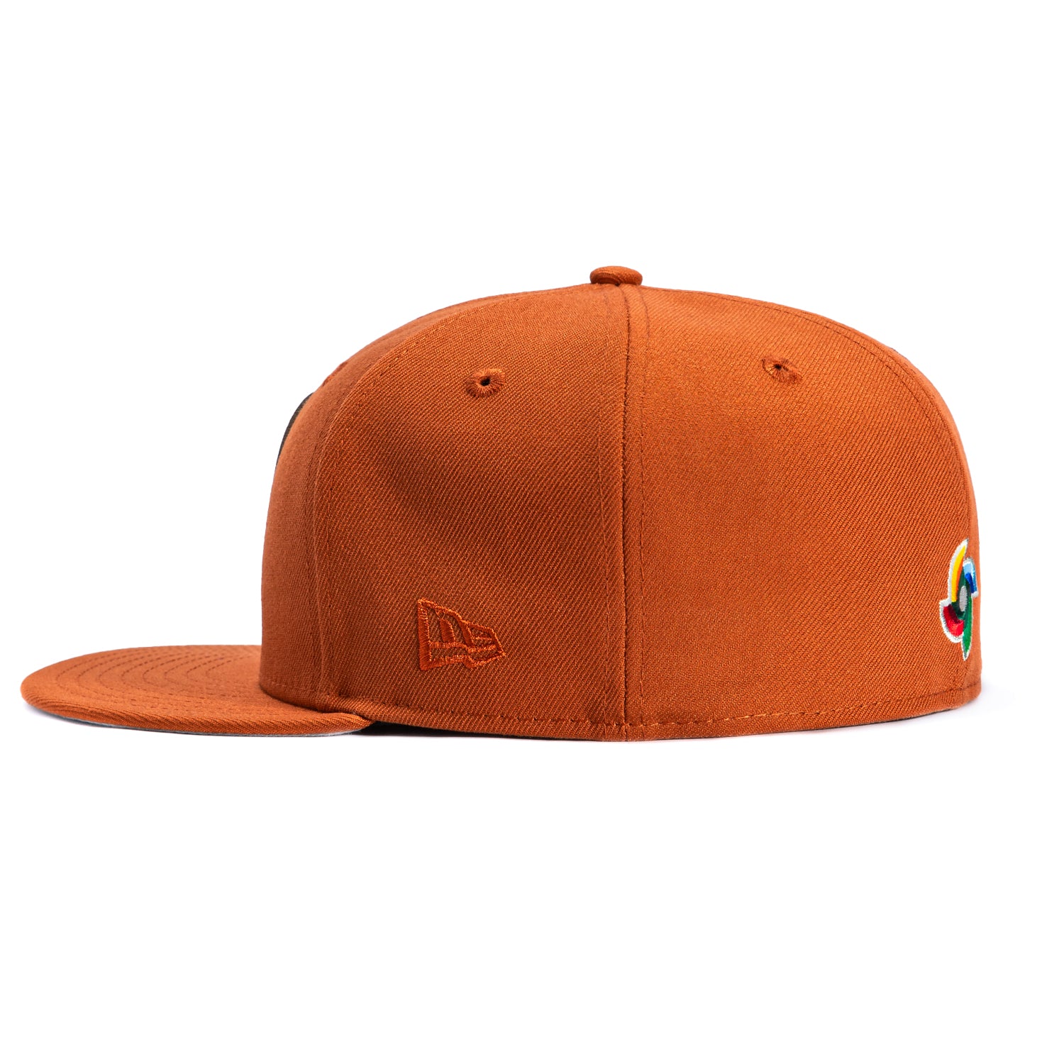 New Era 59Fifty Mexico World Baseball Classic Mexico Flag Patch Hat - Burnt Orange, Brown, Metallic Copper - Image 3