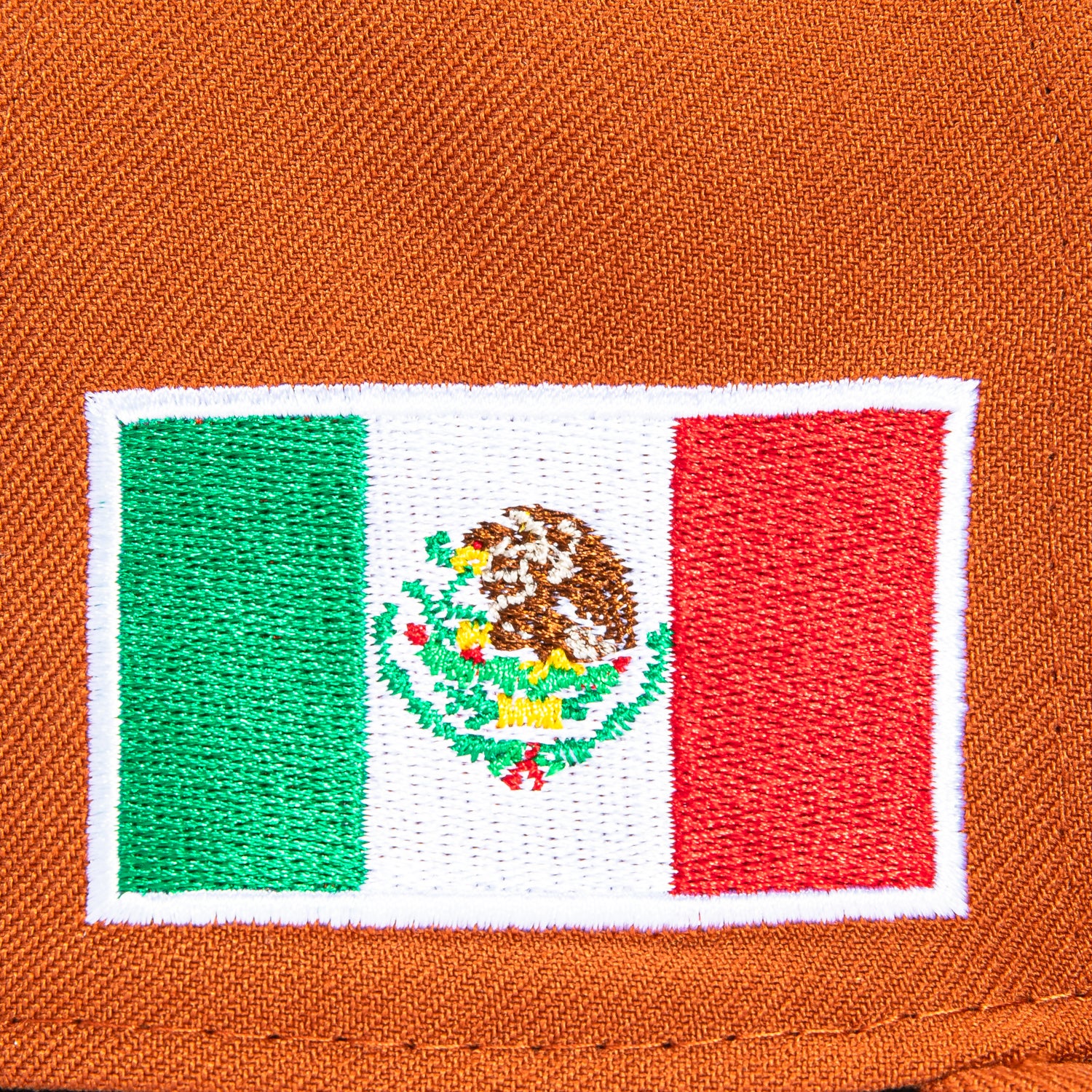 New Era 59Fifty Mexico World Baseball Classic Mexico Flag Patch Hat - Burnt Orange, Brown, Metallic Copper - Image 5