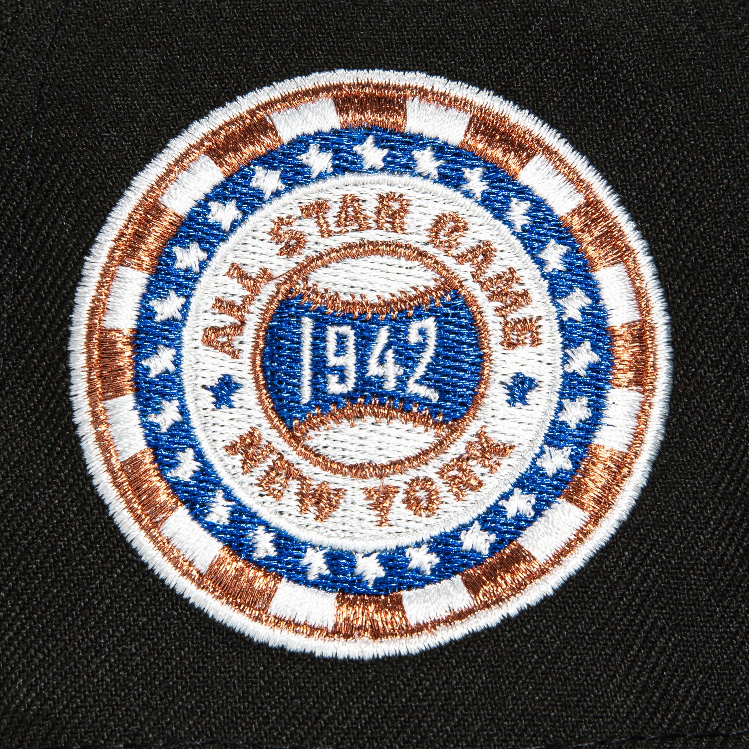 New Era 59Fifty New York Yankees 1942 All Star Game Patch Hat - Black, Ivory, Metallic Copper - Image 5