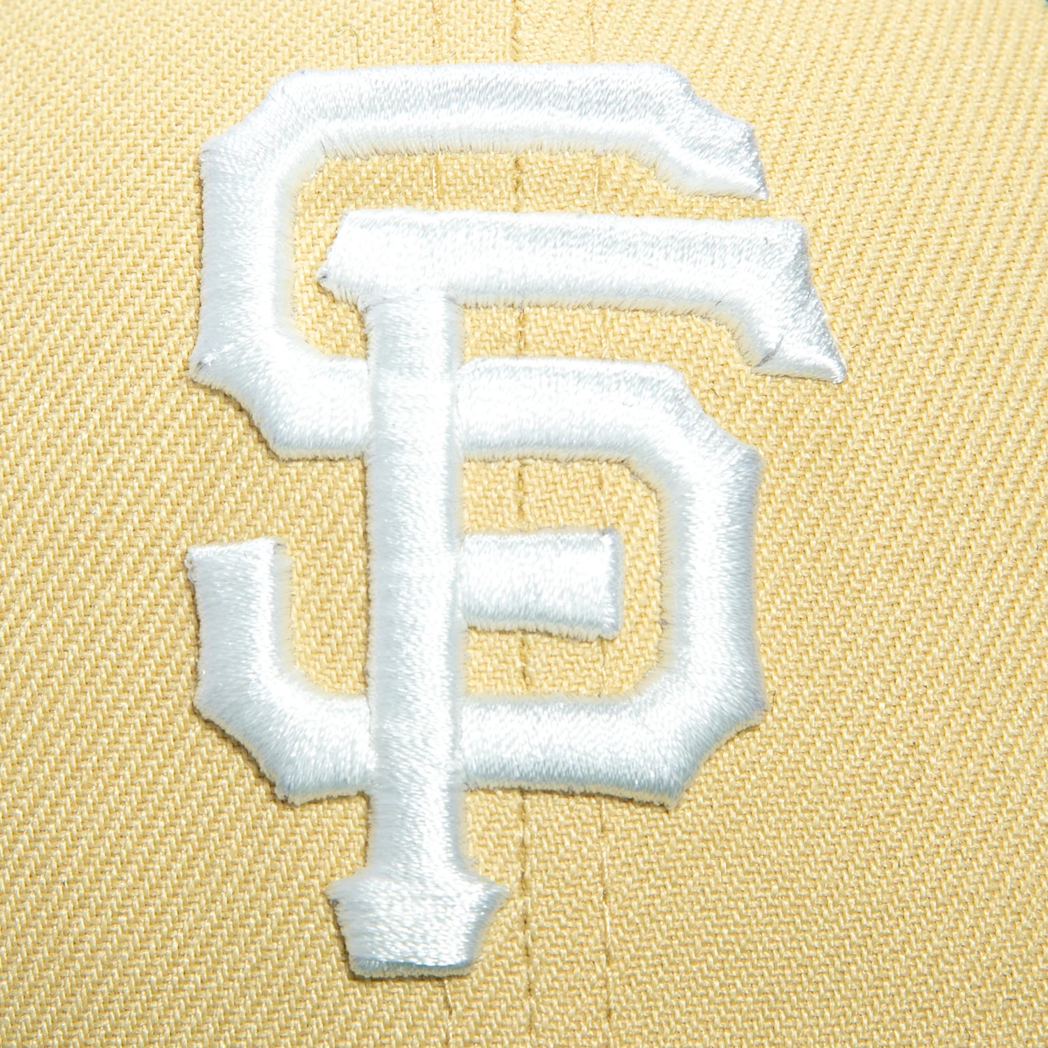 New Era 59Fifty 8-Ball San Francisco Giants Battle of the Bay Patch Pink UV Hat - Tan, Green - Image 4