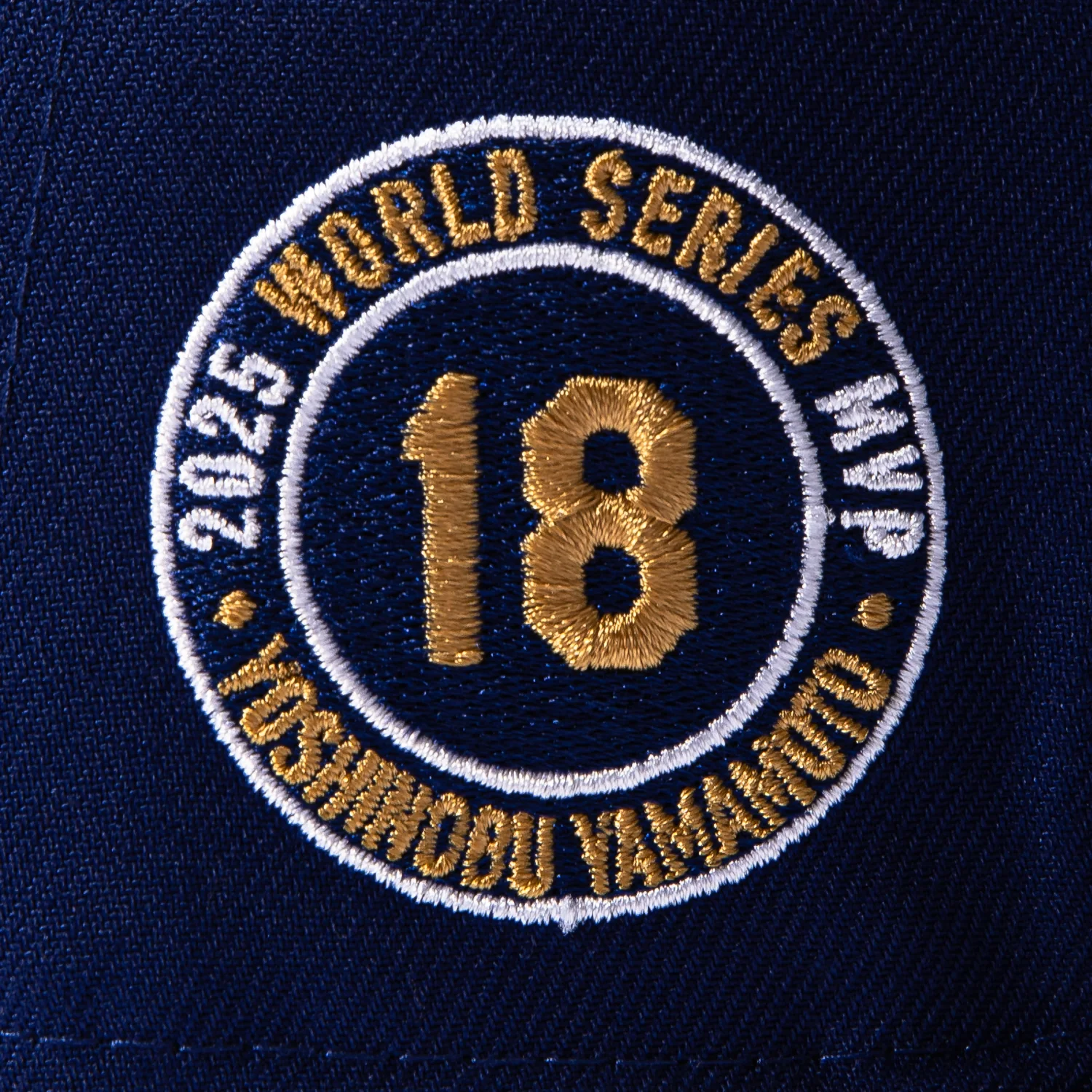 New Era 9Fifty Los Angeles Dodgers 2025 World Series Champions MVP Yoshinobu Yamamoto 18 Patch Game Snapback Hat - Royal - Image 4