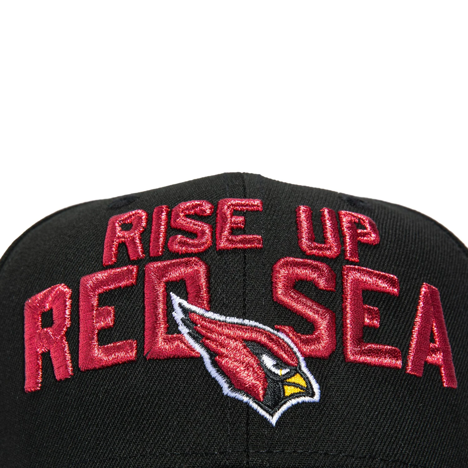 New Era 9Seventy Arizona Cardinals Rise Up Red Sea Stretch Snapback Hat - Black - Image 3