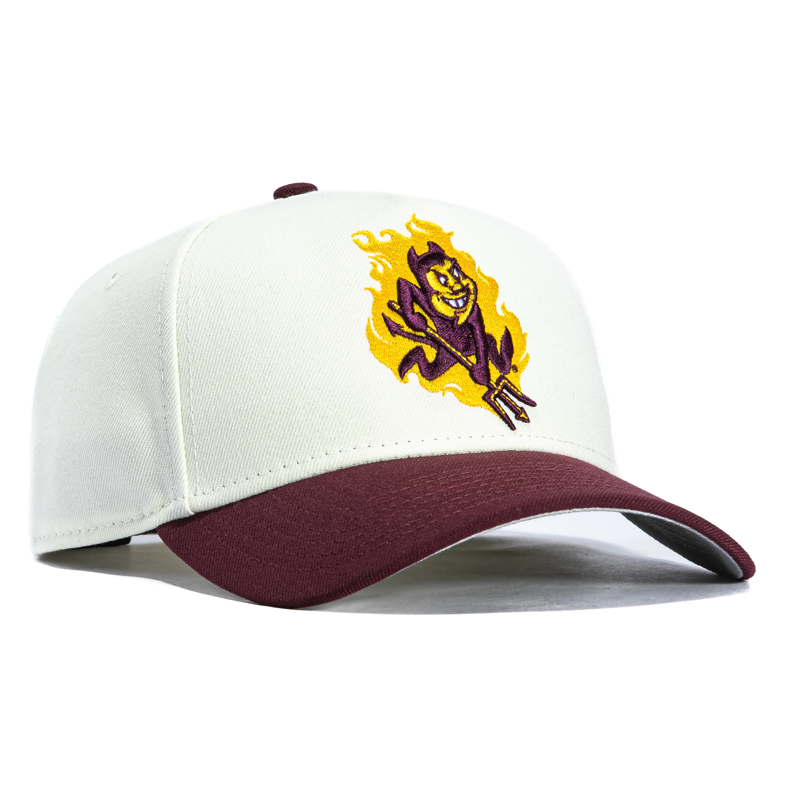 New Era 9Forty A-Frame Arizona State Sun Devils Sparky Flame Hat - White, Maroon