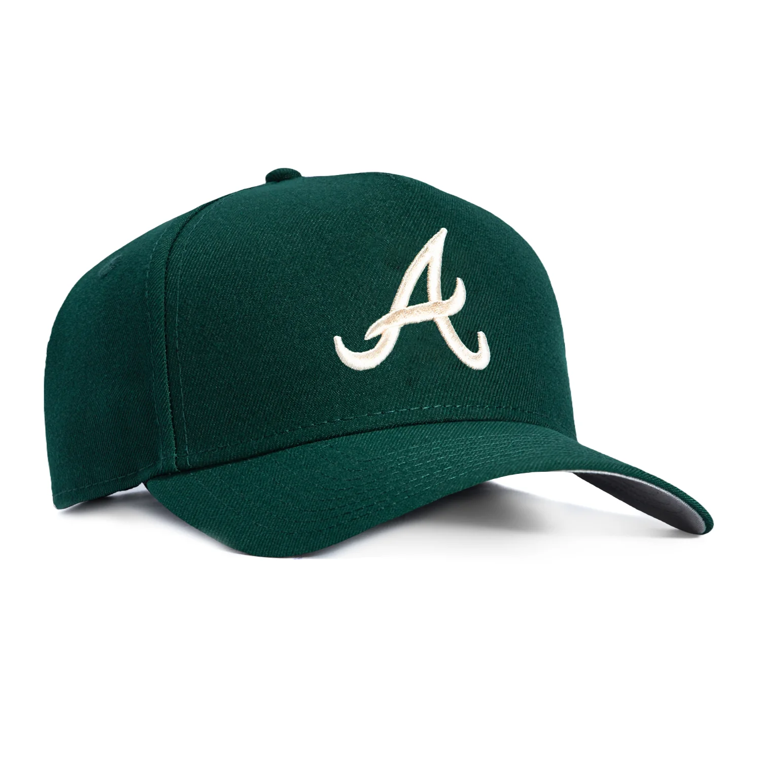 New Era 9Forty A-Frame Atlanta Braves Snapback Hat - Green, Ivory