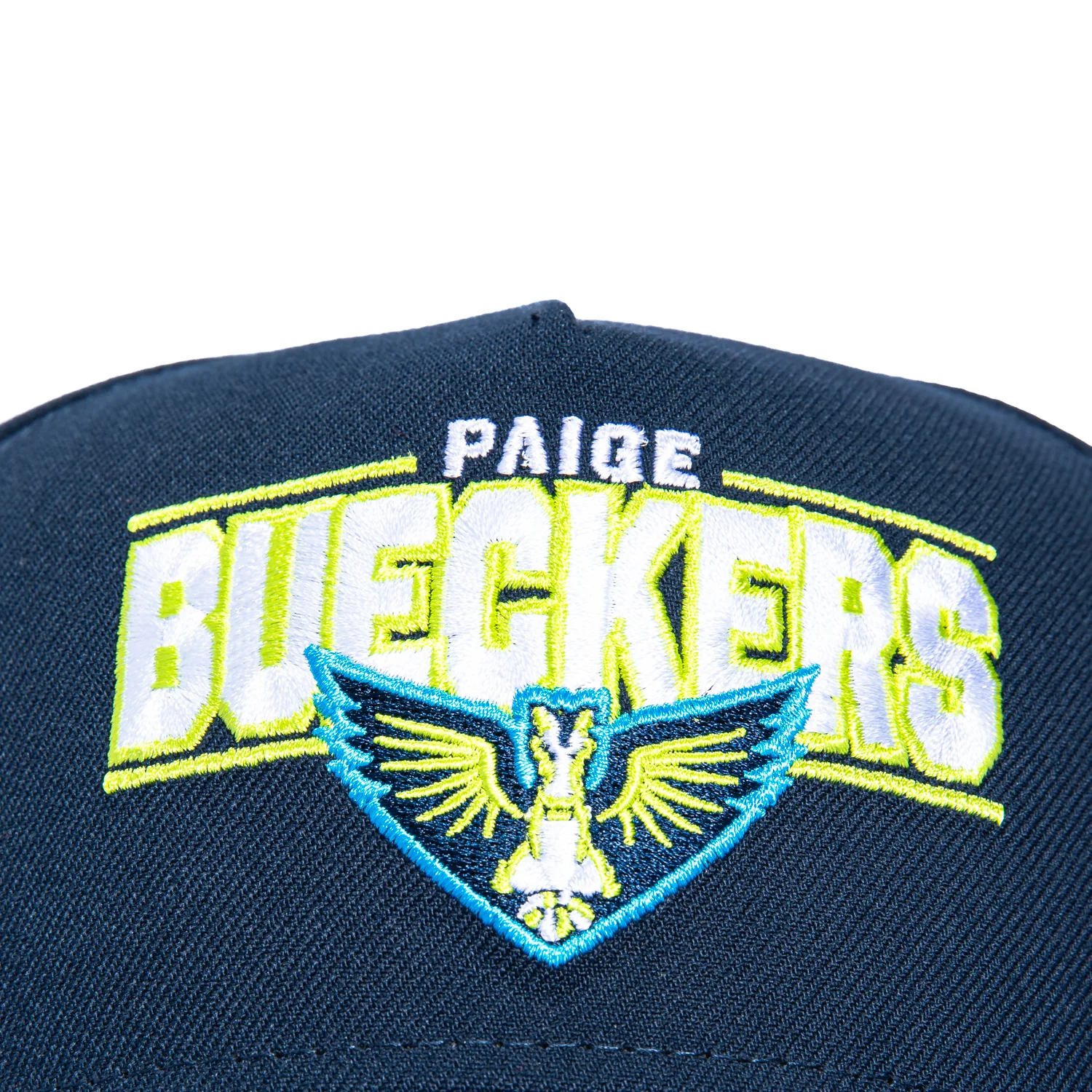New Era 9Forty A-Frame Dallas Wings Paige Bueckers Logo Patch Word Snapback Hat - Navy, Royal - Image 3