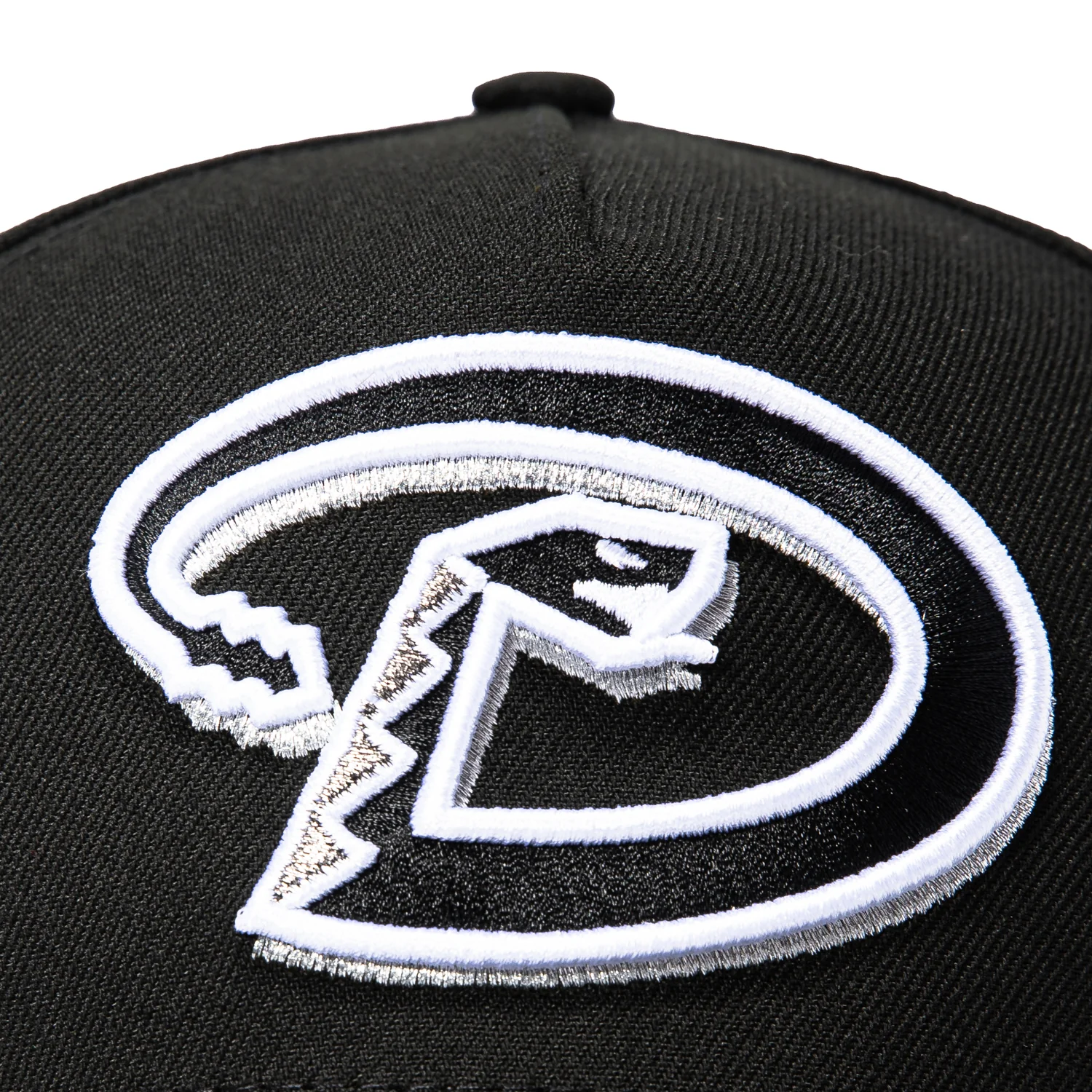 New Era 9Forty A-Frame Arizona Diamondbacks Inaugural Patch D Snapback Hat - Black, Metallic Silver, White - Image 3