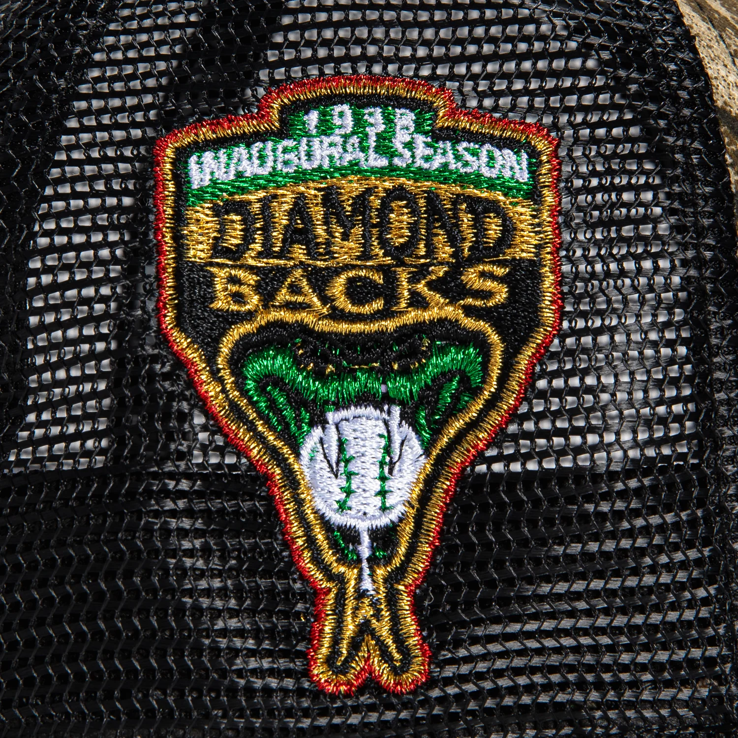 New Era 9Forty A-Frame Arizona Diamondbacks Inaugural Patch Snapback Rail D Hat - RealTree, Black - Image 4
