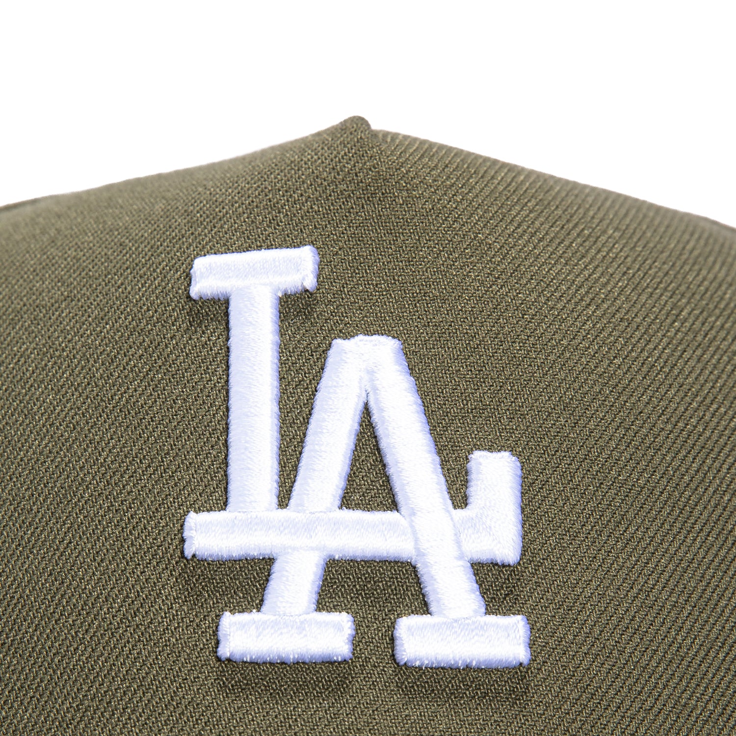 New Era 9Forty A-Frame Los Angeles Dodgers 60th Anniversary Patch Snapback Hat - Olive, Orange - Image 3