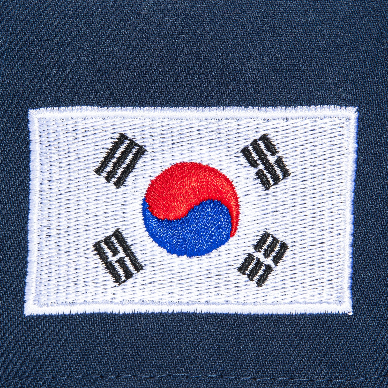 New Era 9Forty A-Frame Los Angeles Dodgers Korea Flag Patch Snapback Hat - Navy, White, Red - Image 4