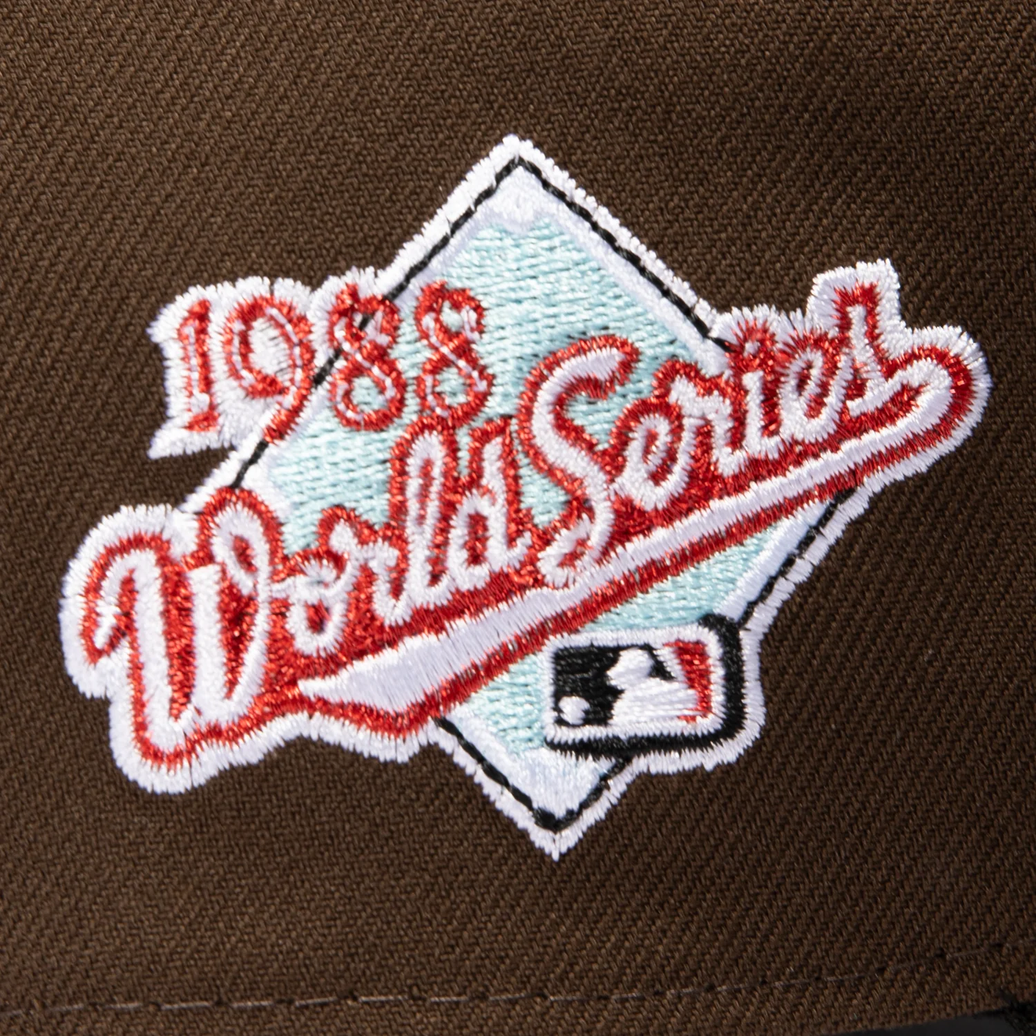 New Era 9Forty A-Frame Los Angeles Dodgers 1988 World Series Patch Snapback Hat - Brown, Black - Image 4