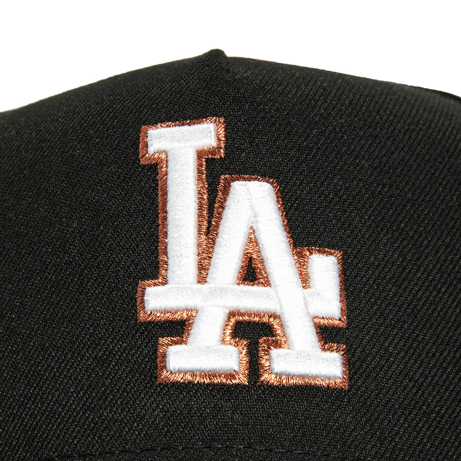 New Era 9Forty A-Frame Los Angeles Dodgers 1988 World Series Patch Snapback Hat - Black, Ivory, Metallic Copper - Image 3