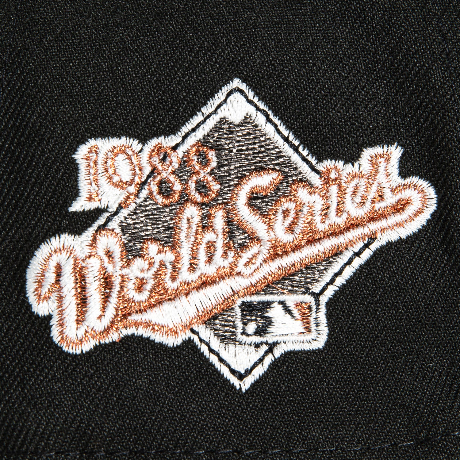 New Era 9Forty A-Frame Los Angeles Dodgers 1988 World Series Patch Snapback Hat - Black, Ivory, Metallic Copper - Image 4