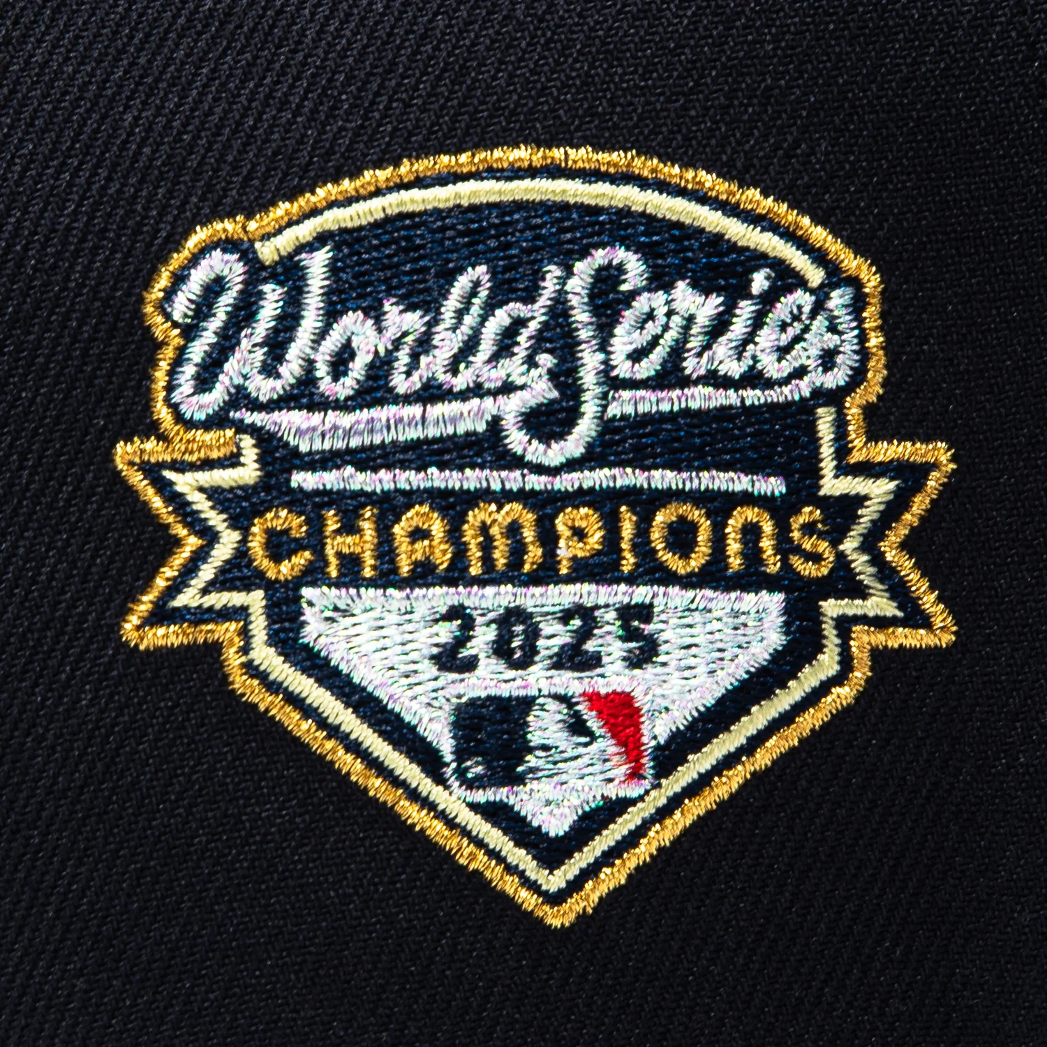 New Era 9Forty A-Frame Los Angeles Dodgers 2025 World Series Champions Patch Hat - Navy, Metallic Gold - Image 4