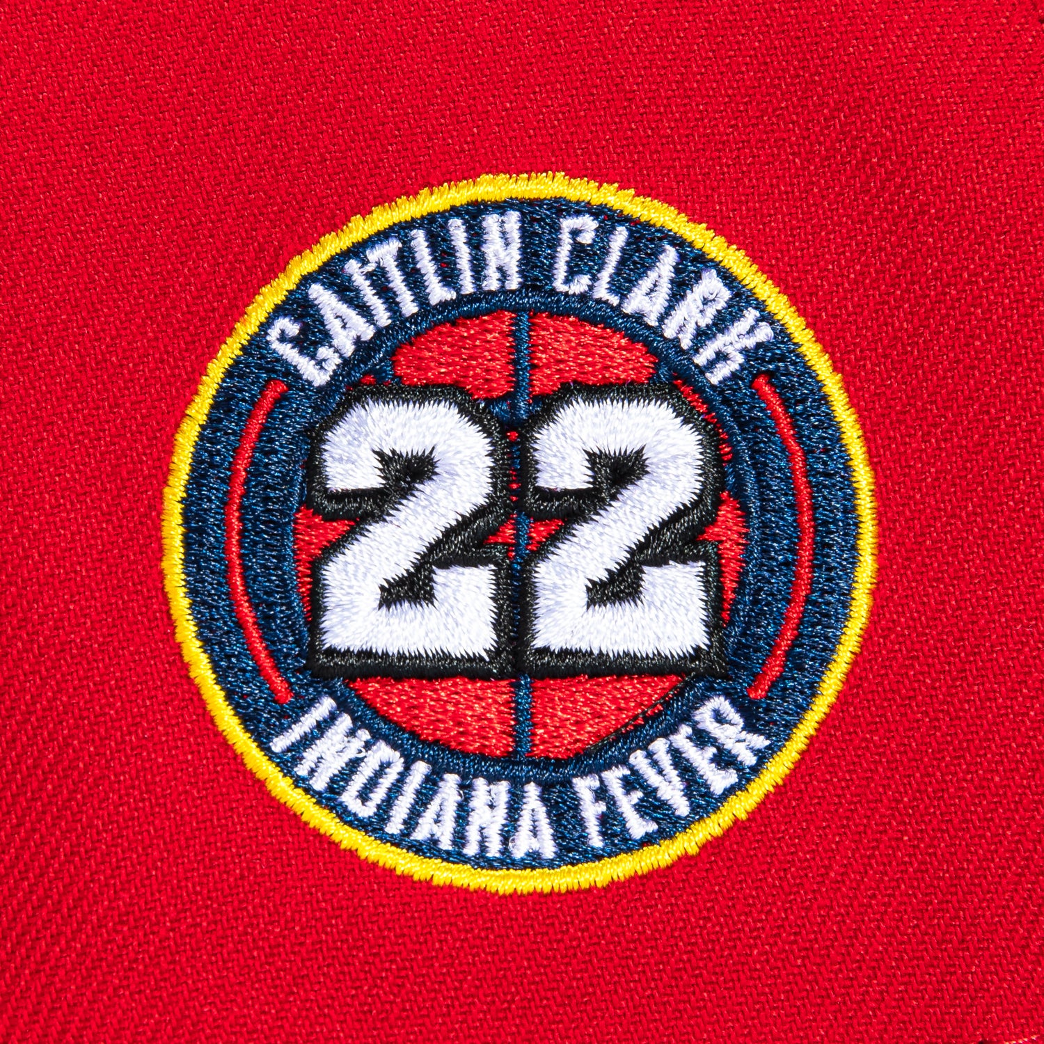 New Era 9Forty A-Frame Indiana Fever Caitlin Clark 22 Patch Snapback Hat - Red, Navy - Image 4