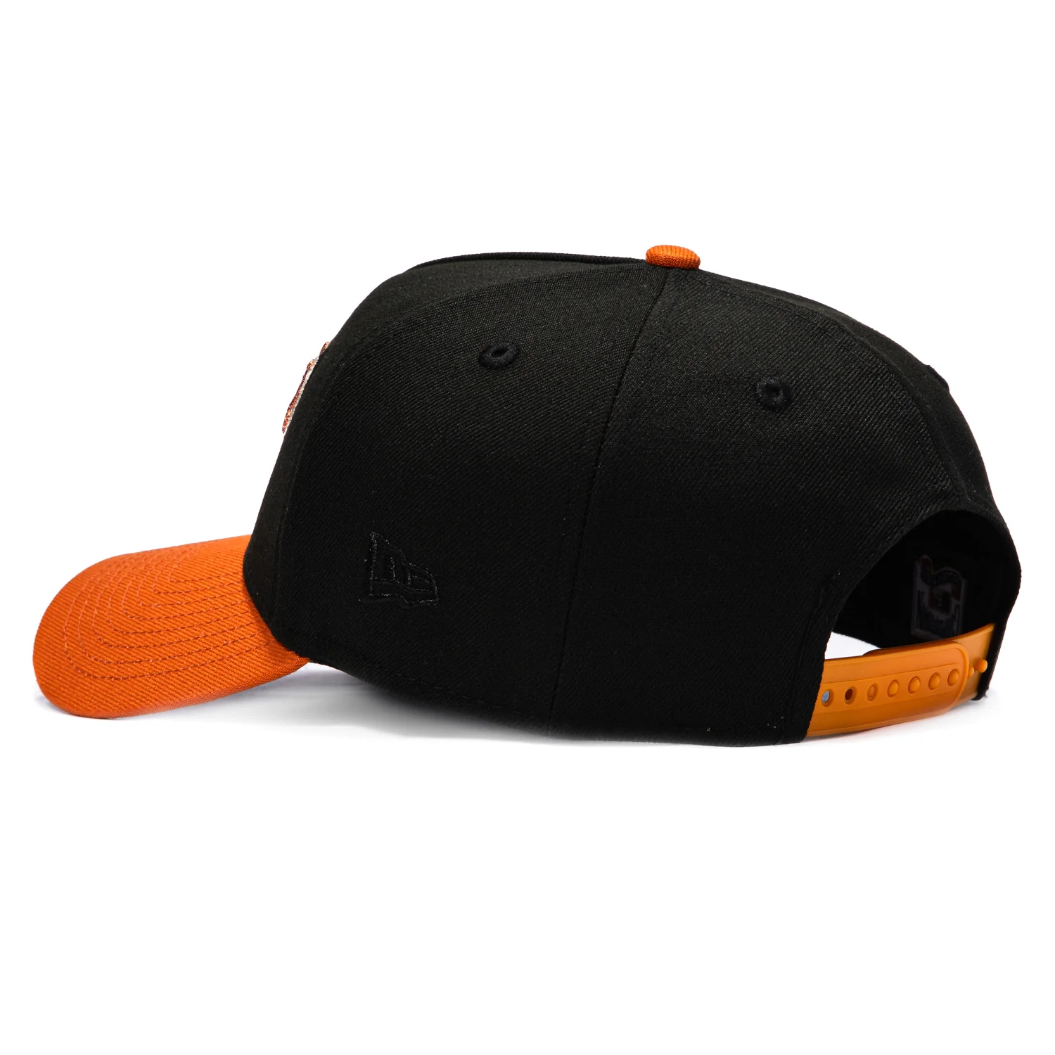New Era 9Forty A-Frame San Francisco Giants Inaugural Patch Snapback Script Hat - Black, Burnt Orange - Image 2