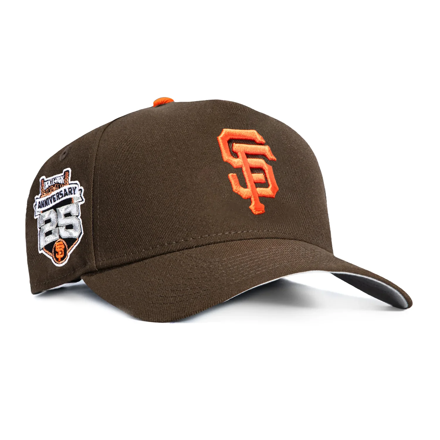 New Era 9Forty A-Frame San Francisco Giants 25th Anniversary Stadium Patch Snapback Hat - Brown, Orange