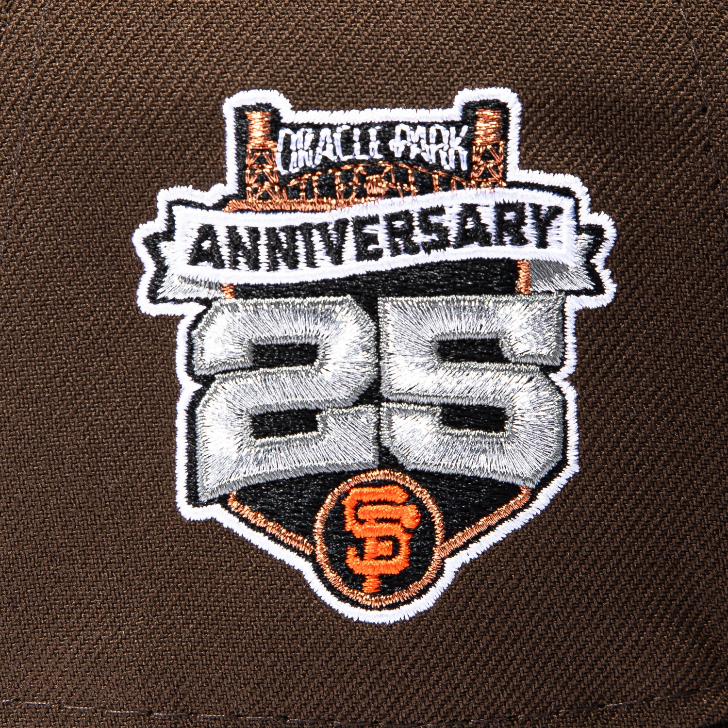 New Era 9Forty A-Frame San Francisco Giants 25th Anniversary Stadium Patch Snapback Hat - Brown, Orange - Image 3
