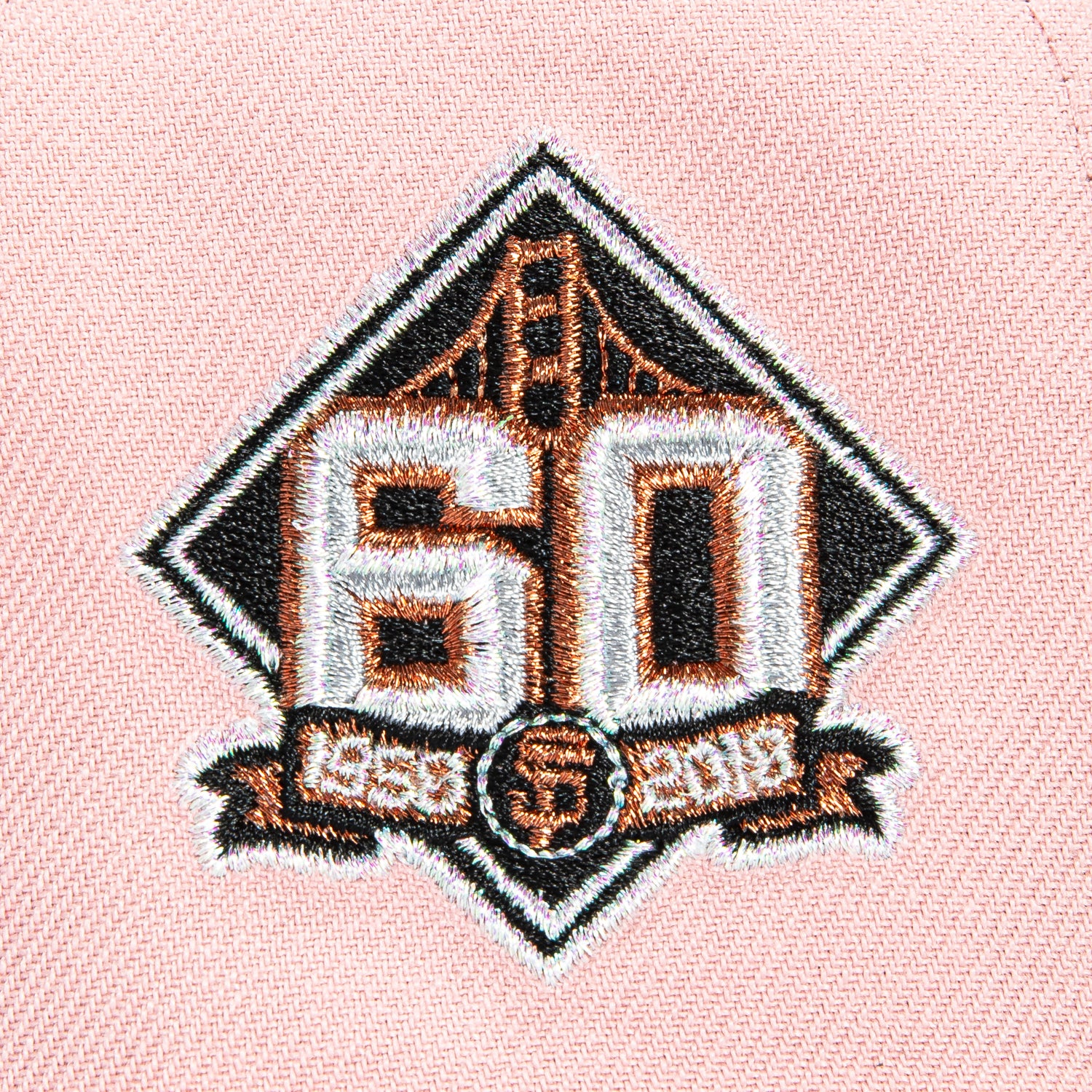 New Era 9Forty A-Frame San Francisco Giants 60th Anniversary Patch Snapback Hat - Pink, White - Image 4