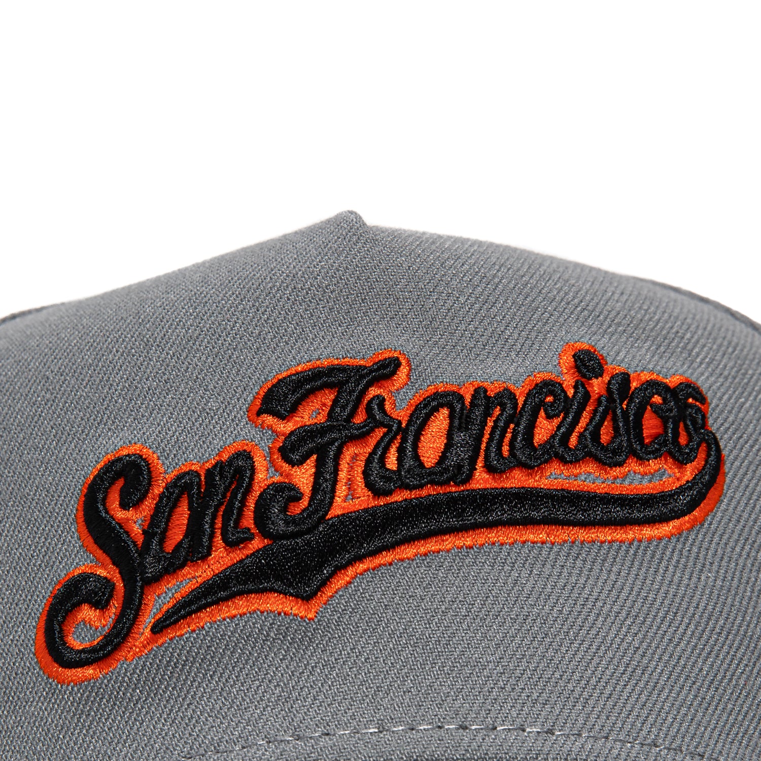 New Era 9Forty A-Frame San Francisco Giants 2007 All Star Game Patch Snapback Script Hat - Storm Grey, Black - Image 3