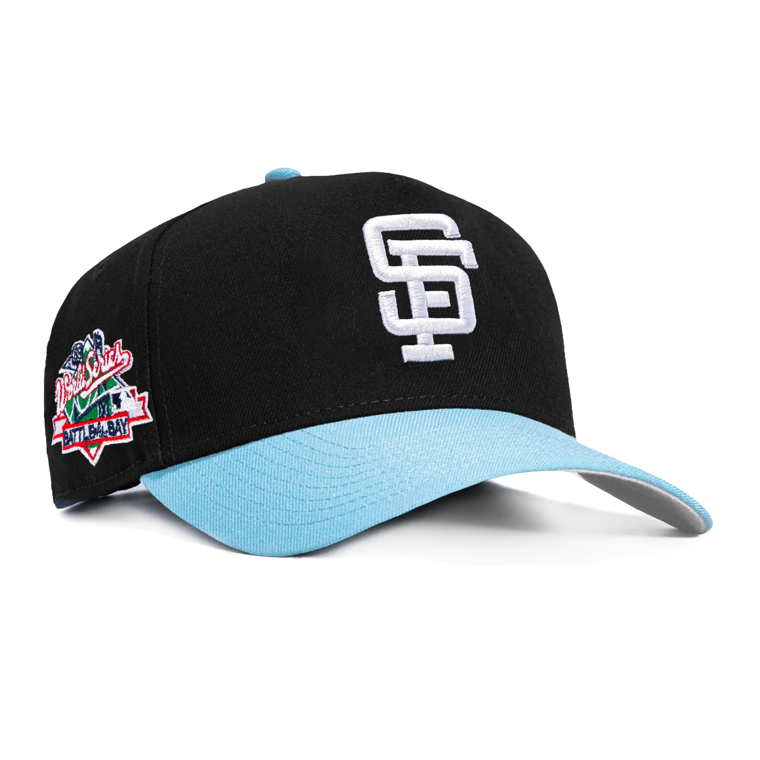 New Era 9Forty A-Frame San Francisco Giants Battle of the Bay Patch Snapback Hat - Black, Indigo
