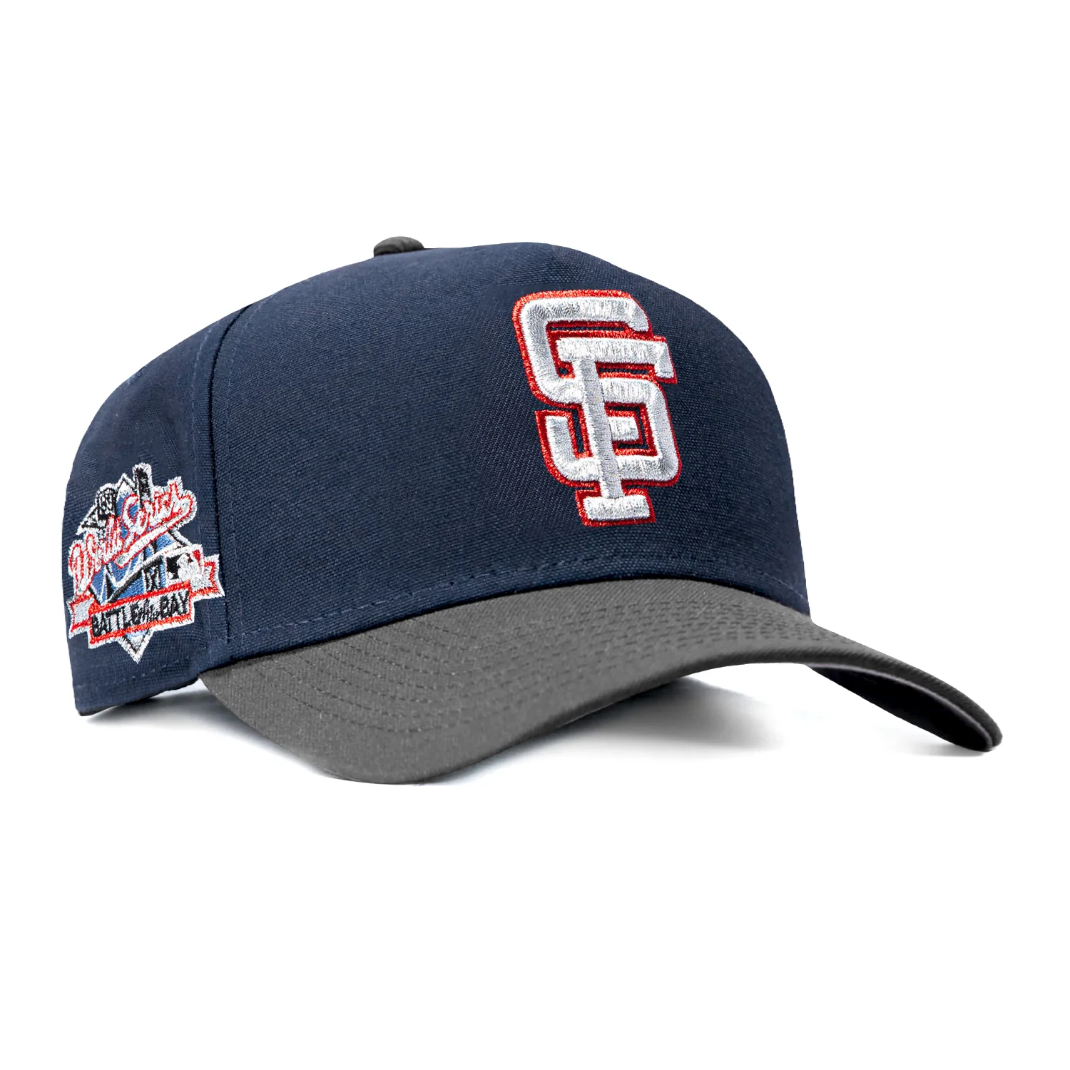New Era 9Forty A-Frame San Francisco Giants Battle of the Bay Patch Snapback Hat - Navy, Graphite, Red