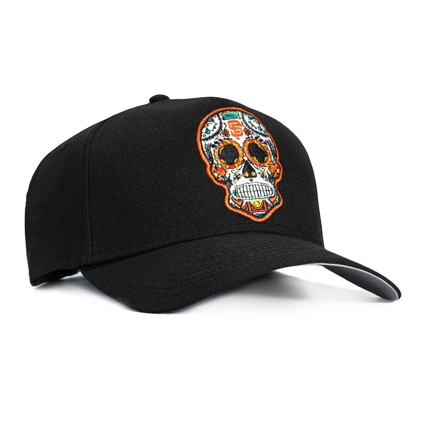 New Era 9Forty A-Frame San Francisco Giants Sugar Skull Snapback Hat - Black