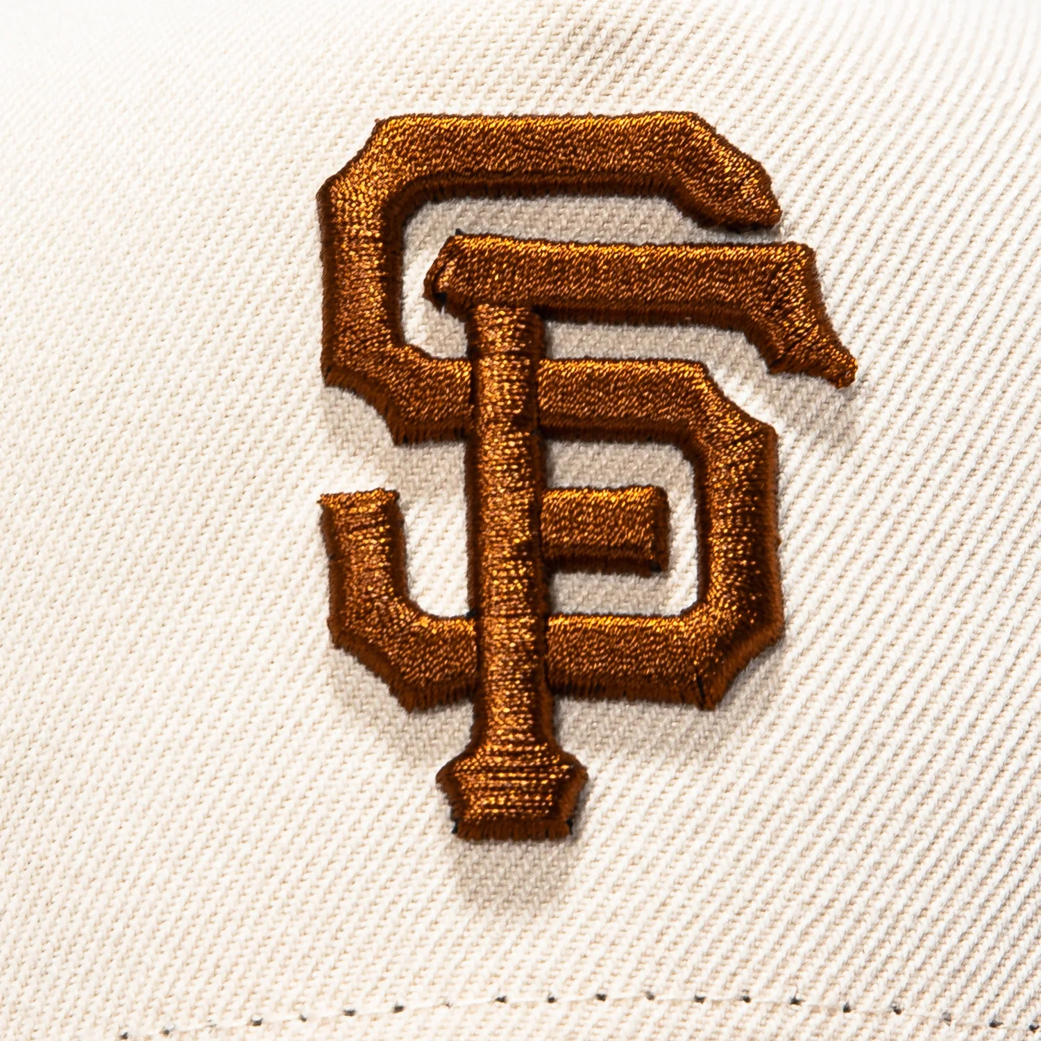 New Era 9Forty A-Frame San Francisco Giants 2010 World Series Patch Snapback Hat - Cream, Brown - Image 3