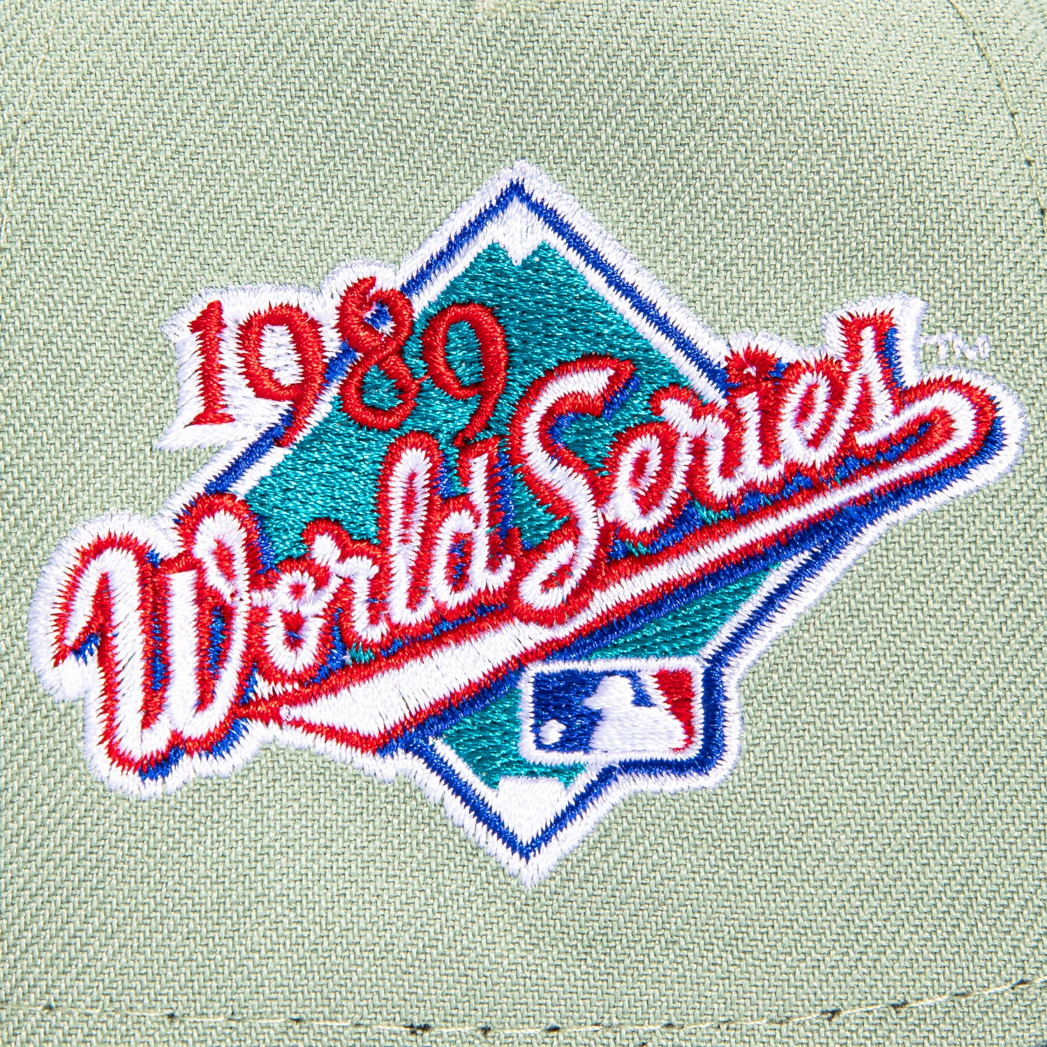 New Era 9Forty A-Frame San Francisco Giants 1989 World Series Patch Snapback Hat - Everest Green, Graphite - Image 4