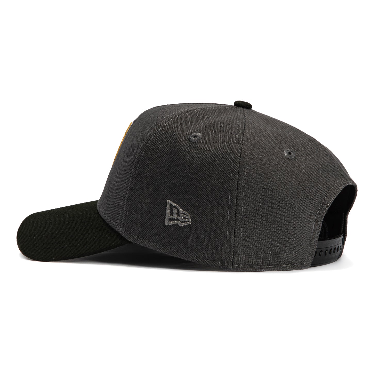 New Era 9Forty A-Frame Vegas Golden Knights Logo Patch Snapback Hat - Graphite, Black - Image 2