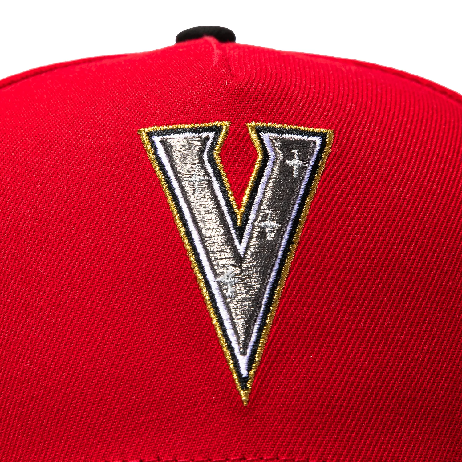 New Era 9Forty A-Frame Vegas Golden Knights Sword Cross Patch V Snapback Hat - Red, Black - Image 3