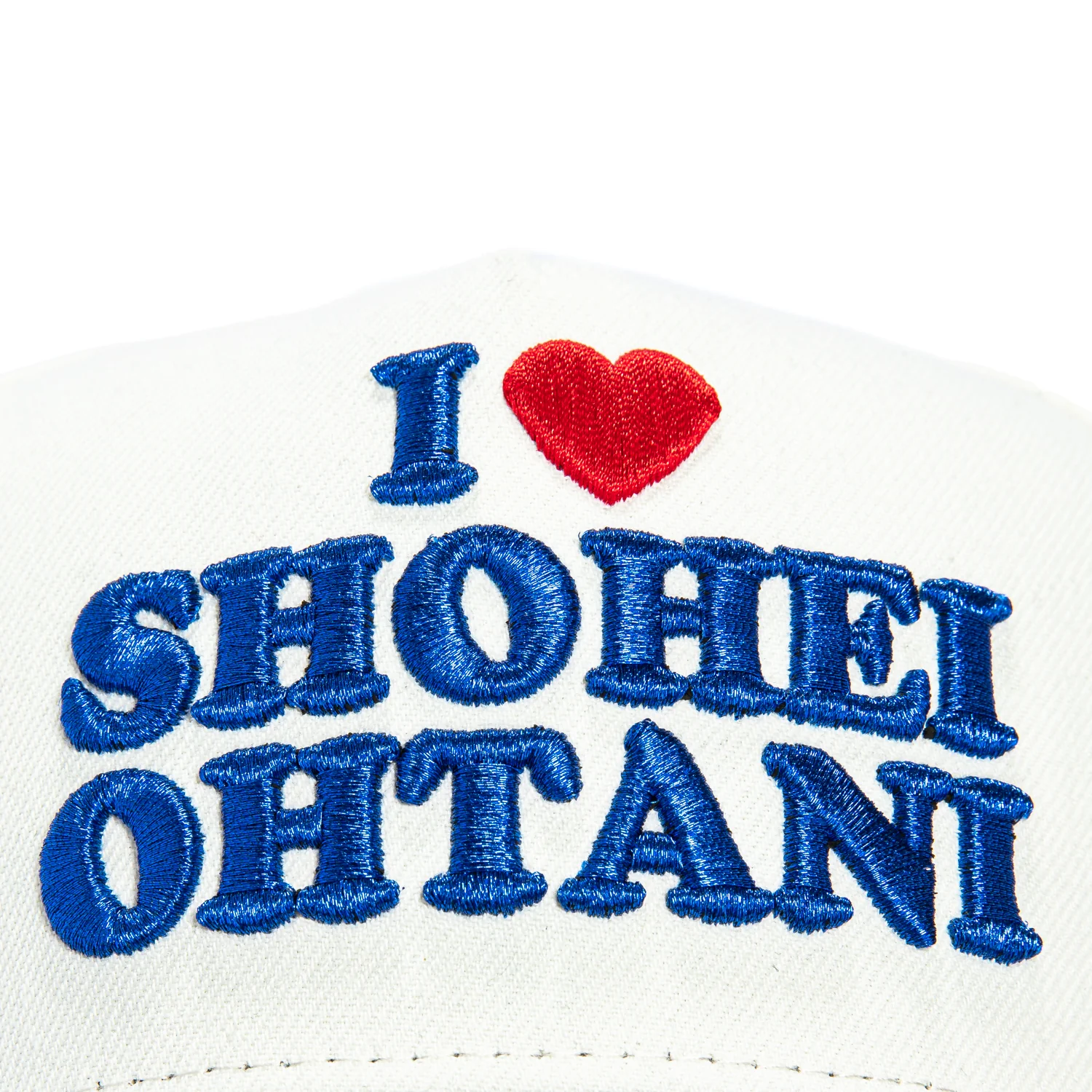 New Era 9Forty A-Frame Los Angeles Dodgers I Heart Shohei Ohtani Snapback Hat - White, Royal - Image 4