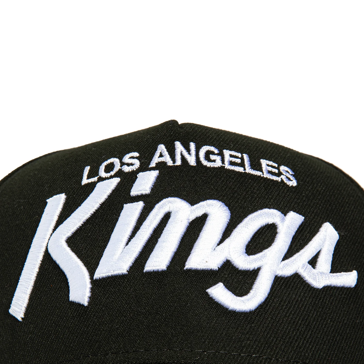 New Era 9Forty A-Frame Los Angeles Kings Script Snapback Hat - Black, White - Image 3
