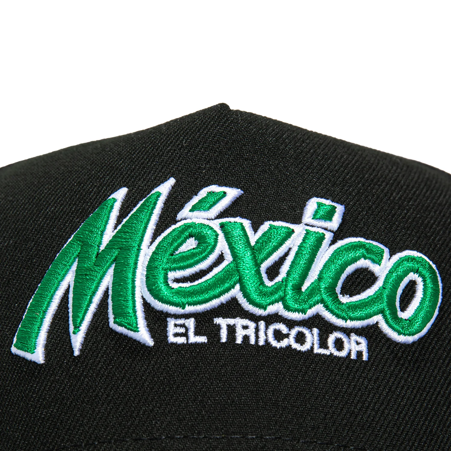 New Era 9Forty A-Frame Mexico El Tricolor Mexico Flag Patch Script Snapback Hat - Black - Image 3