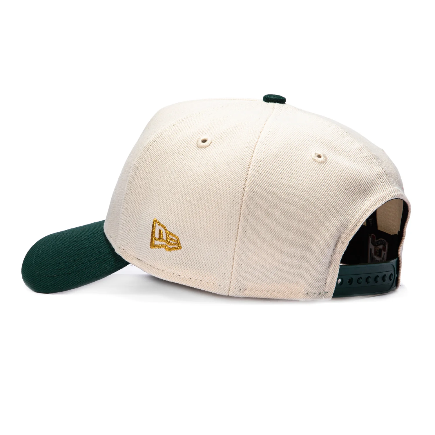 New Era 9Forty A-Frame San Diego Padres 1998 World Series Patch Snapback Hat - Cream, Green - Image 2