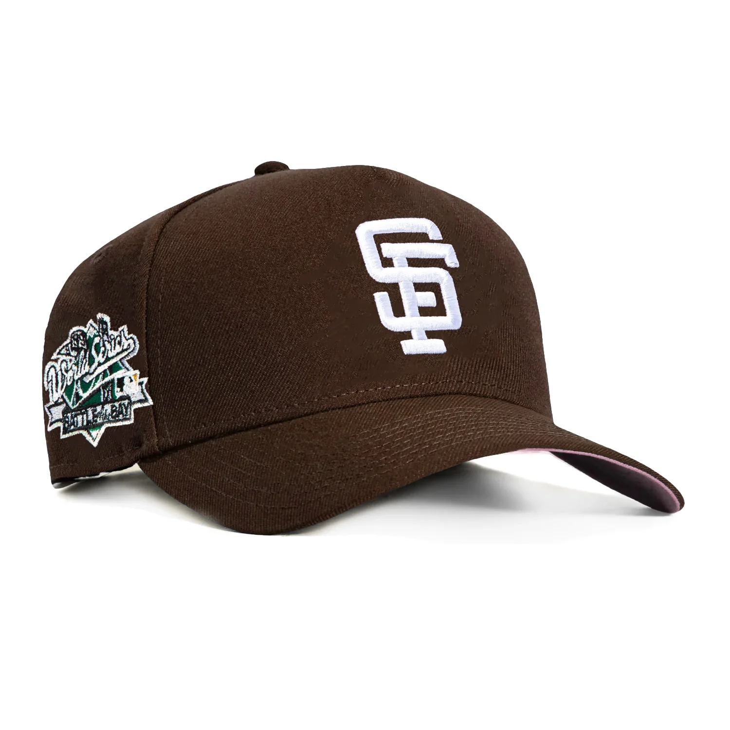 New Era 9Forty A-Frame San Francisco Giants Battle of the Bay Patch Pink UV Snapback Hat - Brown