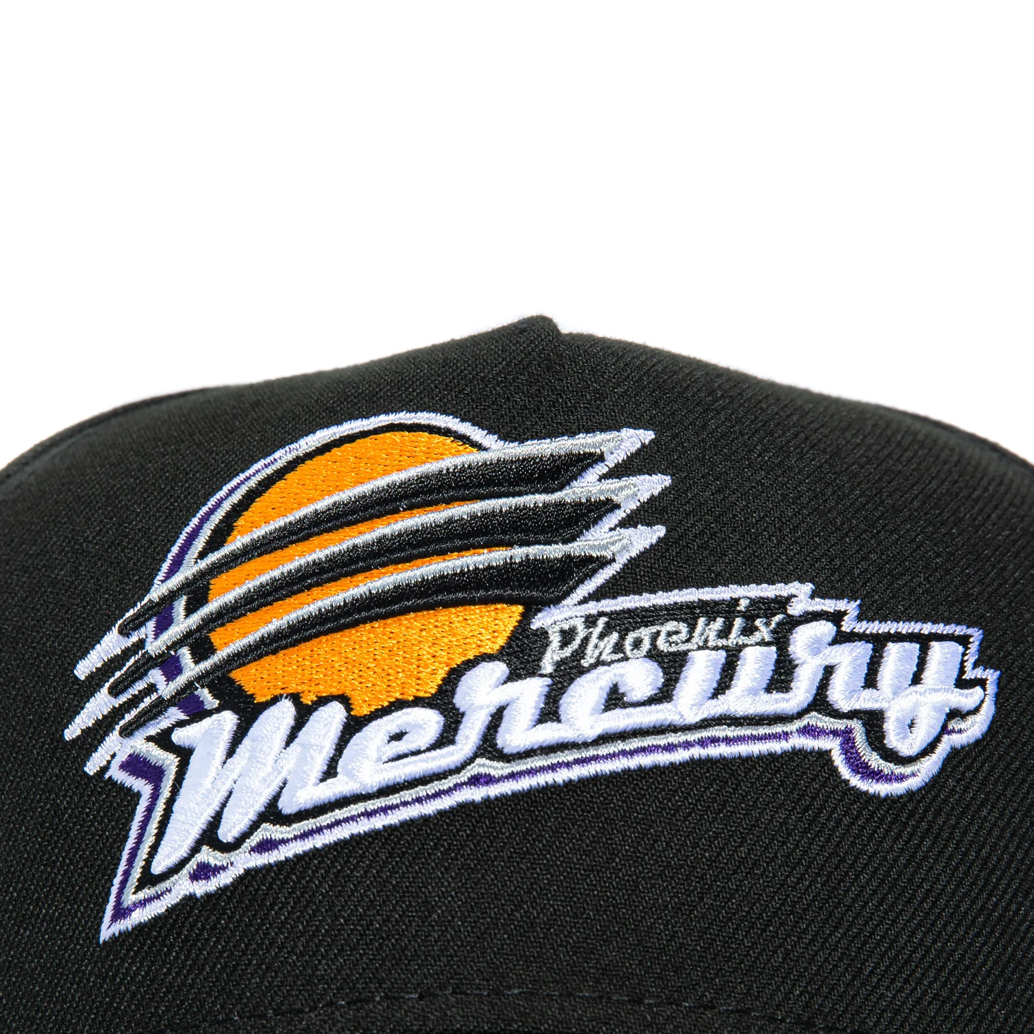 New Era 9Forty A-Frame Phoenix Mercury Diana Taurasi 3 Patch Snapback Hat - Black - Image 3