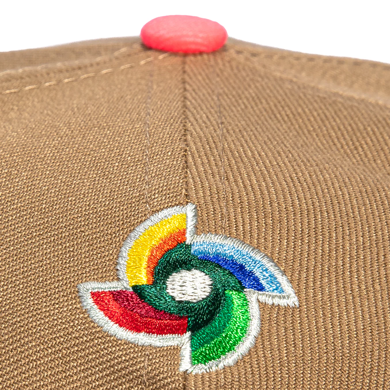 New Era 9Forty A-Frame Mexico World Baseball Classic Mexico Flag Patch Snapback Hat - Khaki, Mint, Metallic Gold - Image 5