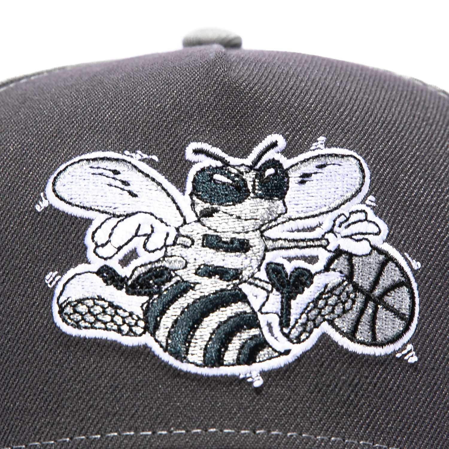 New Era 9Forty A-Frame Charlotte Hornets 1991 All Star Game Patch Rail Snapback Hat - Grey, Graphite - Image 3