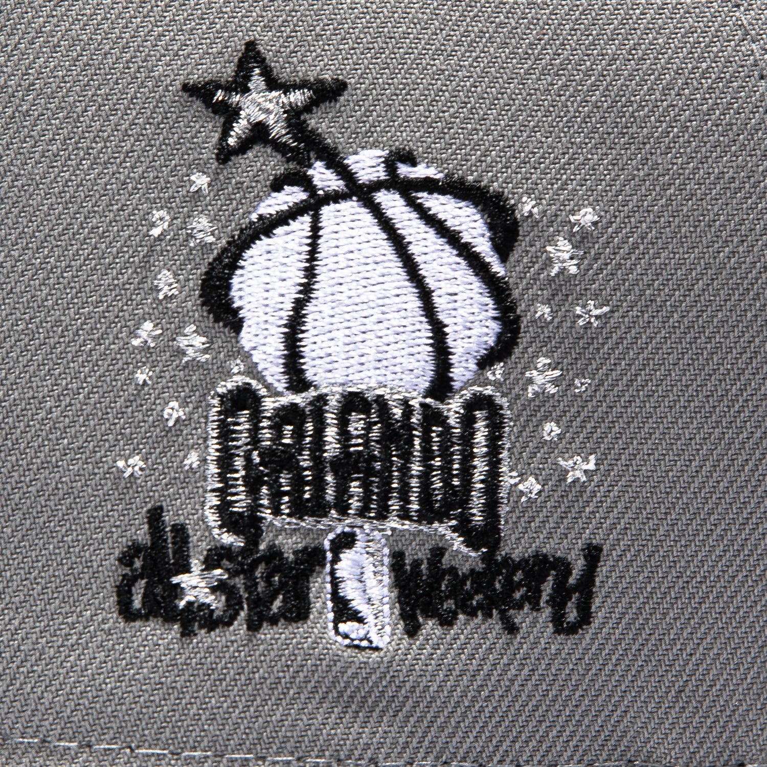 New Era 9Forty A-Frame Orlando Magic 1992 All Star Game Patch Rail Snapback Hat - Grey, Graphite - Image 4