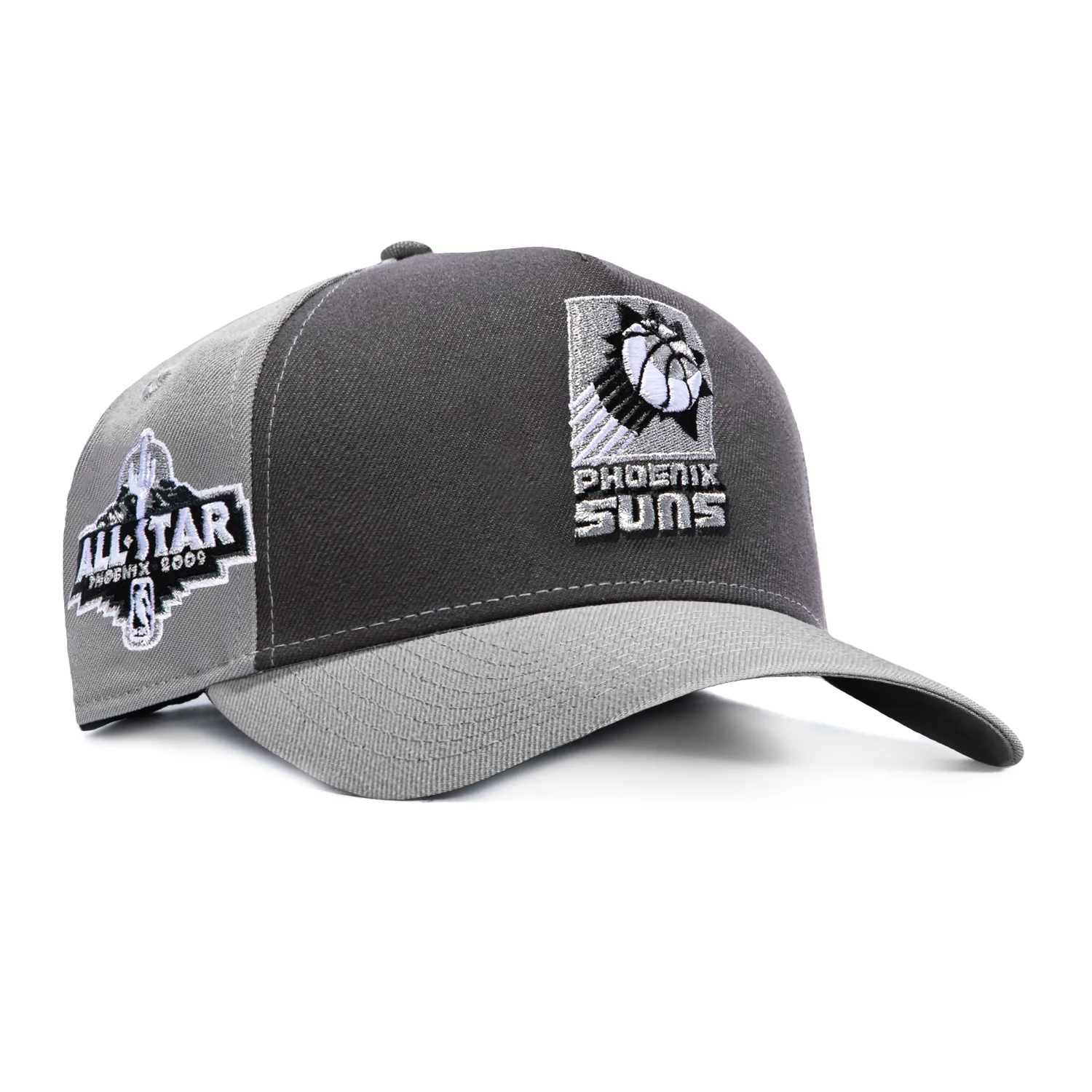 New Era 9Forty A-Frame Phoenix Suns 2009 All Star Game Patch Rail Snapback Hat - Grey, Graphite