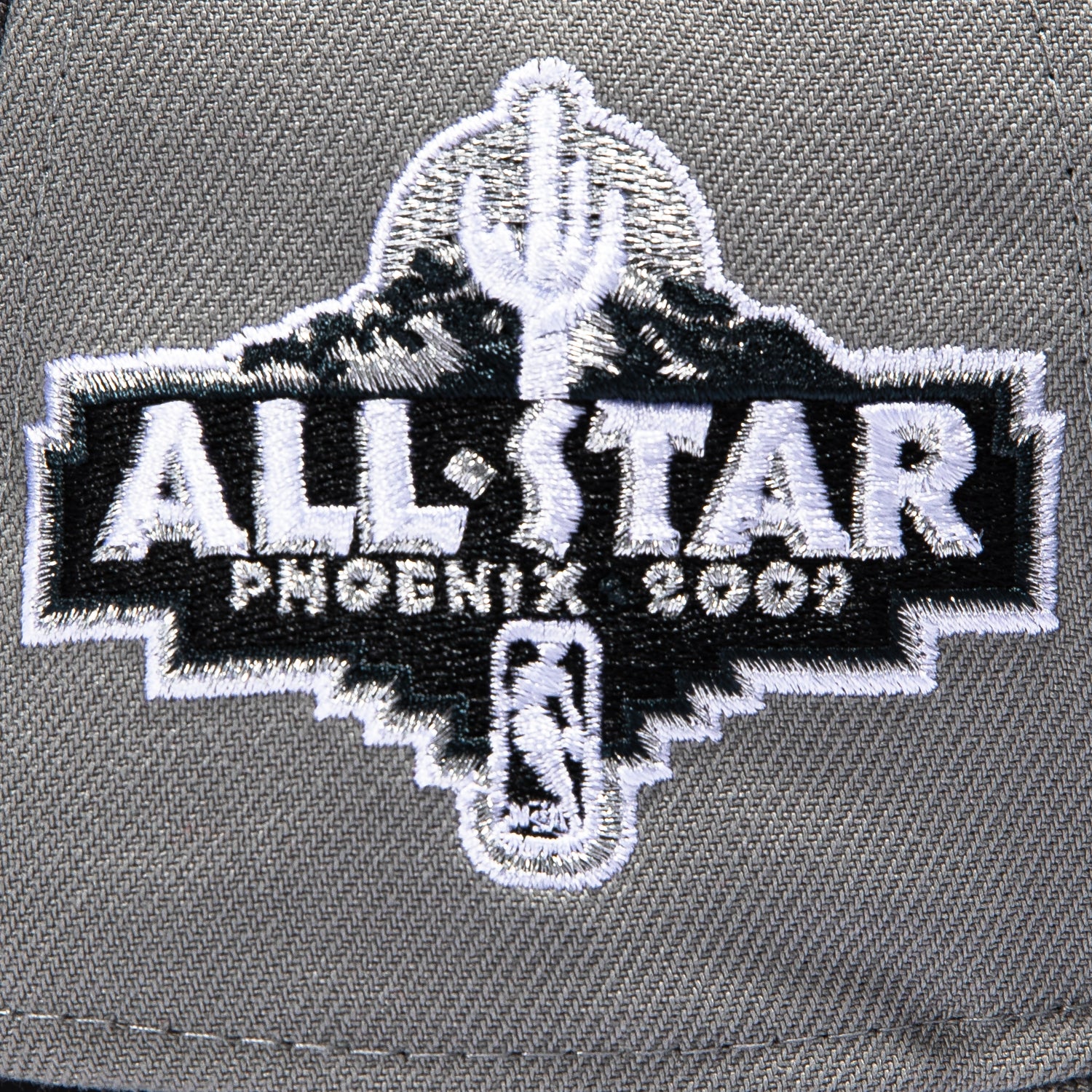 New Era 9Forty A-Frame Phoenix Suns 2009 All Star Game Patch Rail Snapback Hat - Grey, Graphite - Image 4