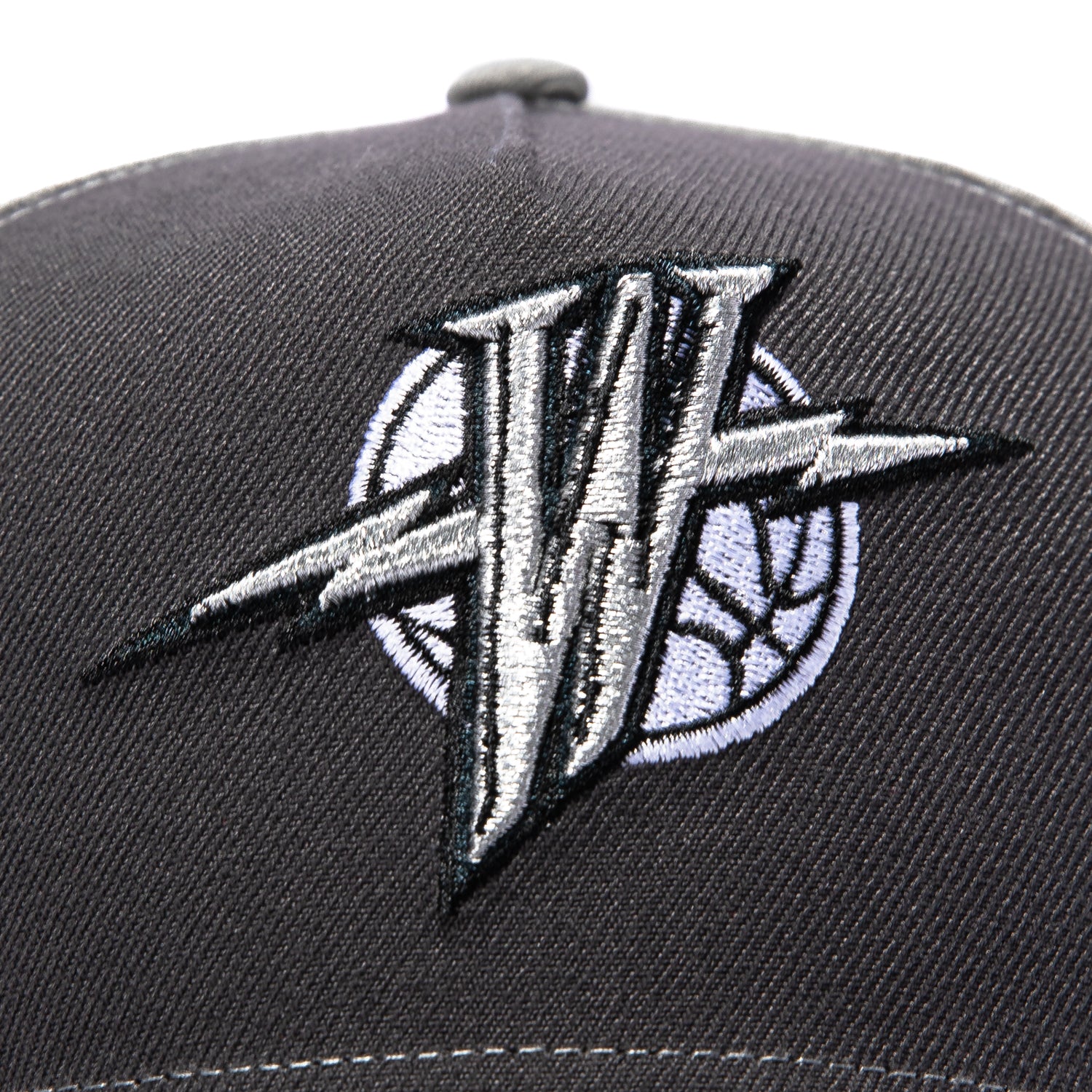 New Era 9Forty A-Frame Golden State Warriors 2000 All Star Game Patch Rail Alternate Snapback Hat - Grey, Graphite - Image 3